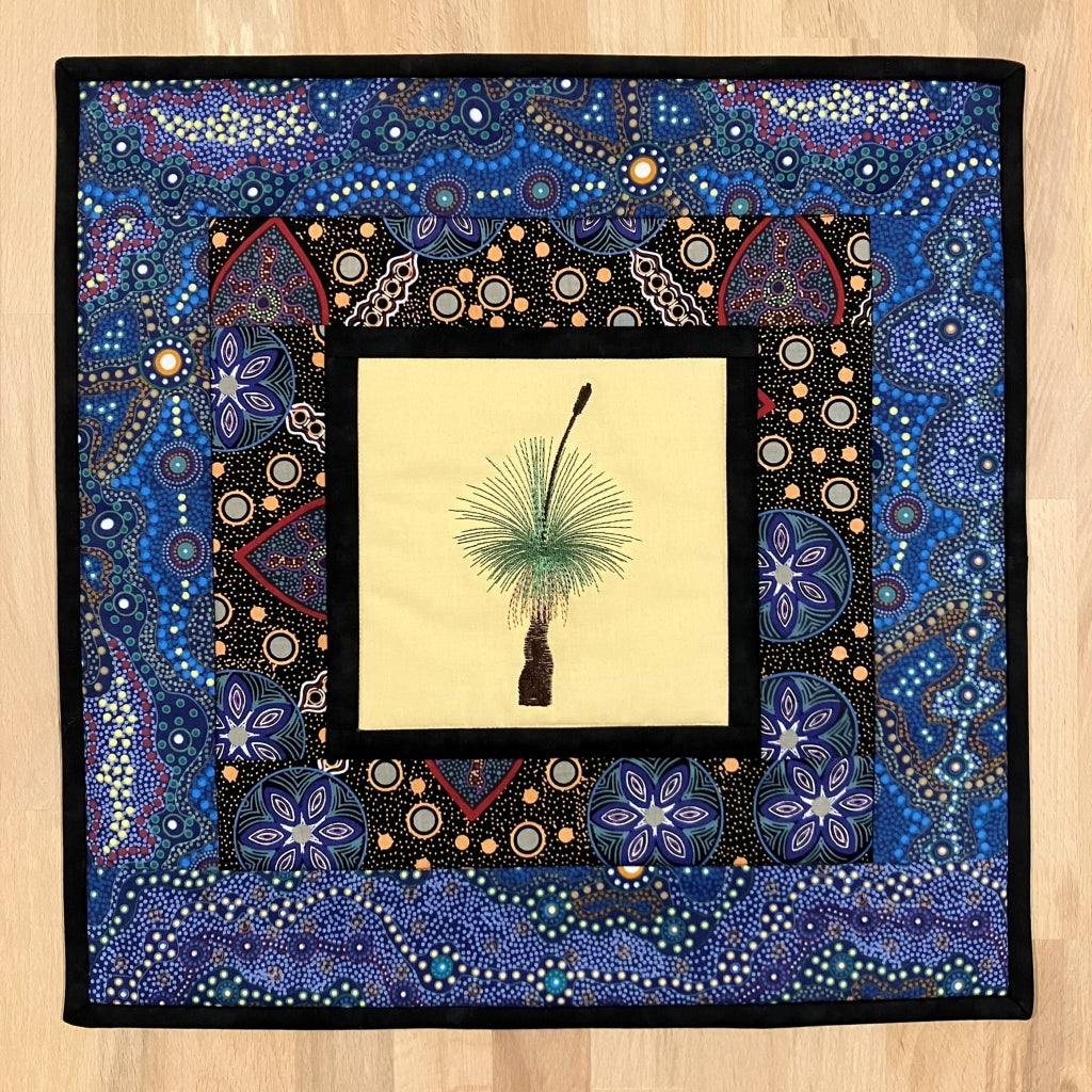 handmade Australian native quilted - grass tree