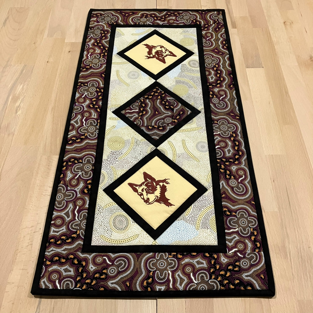 handmade Australian native quilted - red dog