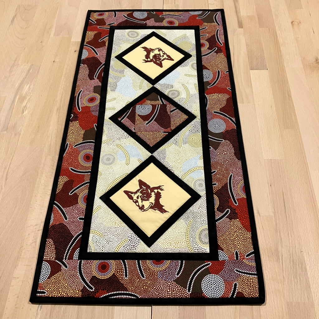 handmade Australian native quilted - red dog