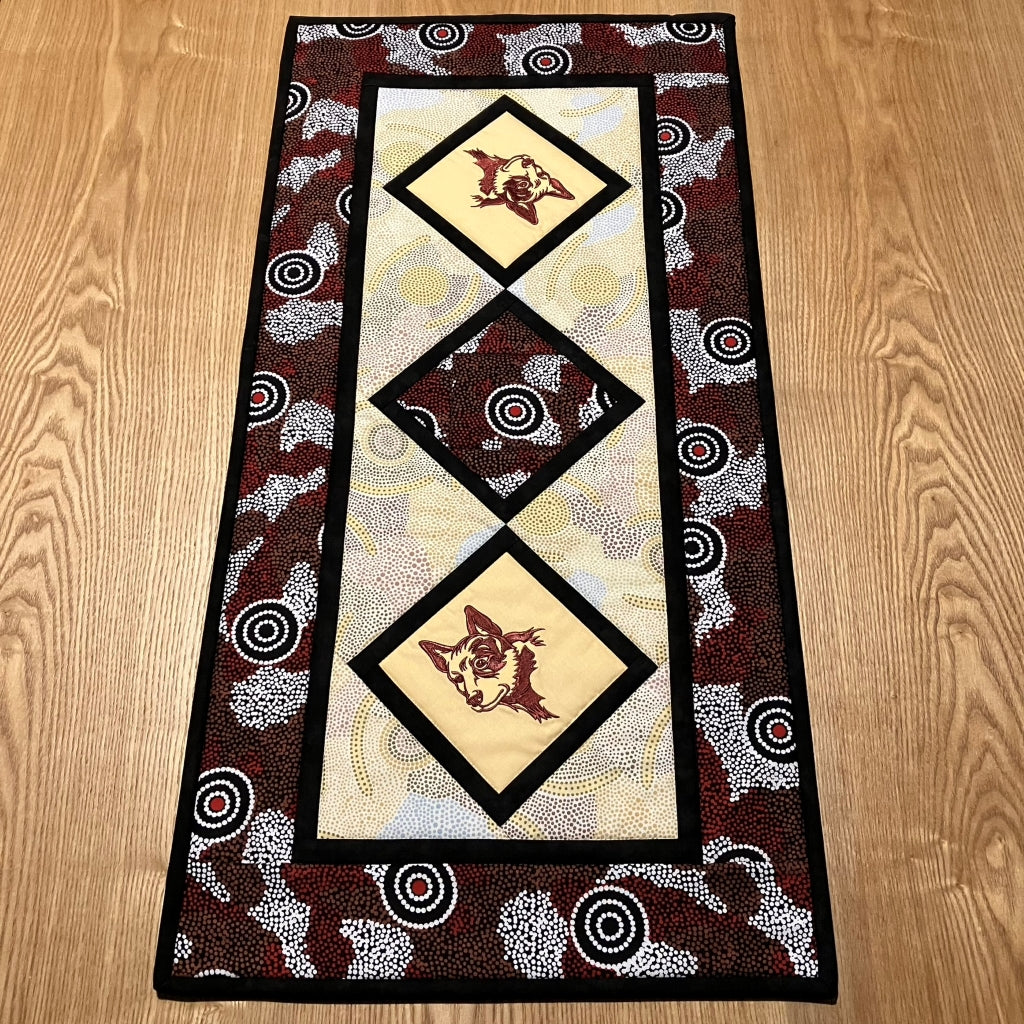handmade Australian native quilted - red dog