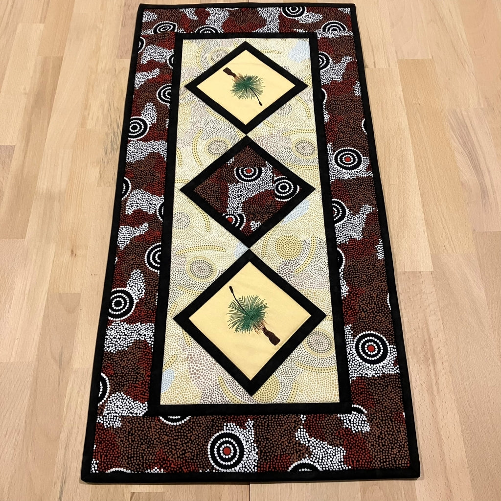 handmade Australian native quilted - grass tree