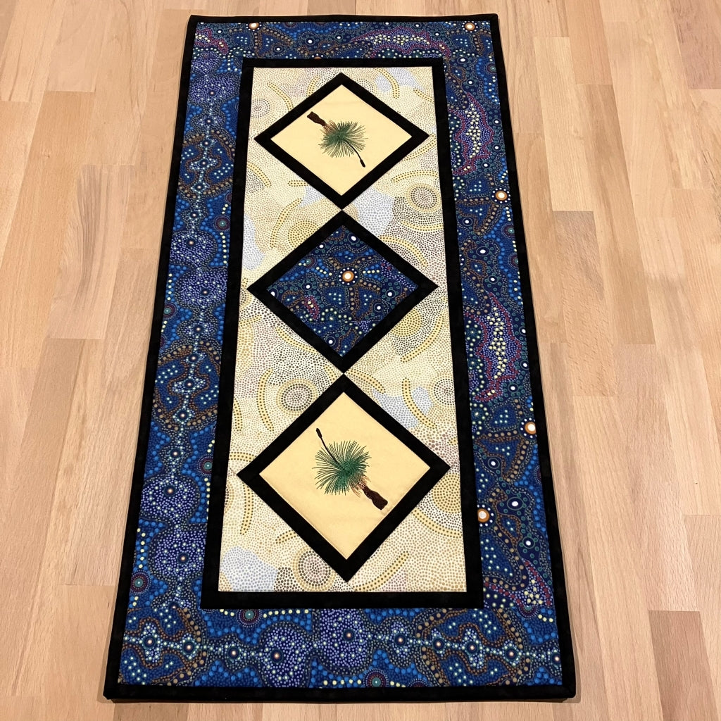 handmade Australian native quilted - grass tree