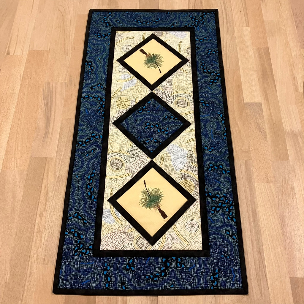 handmade Australian native quilted - grass tree