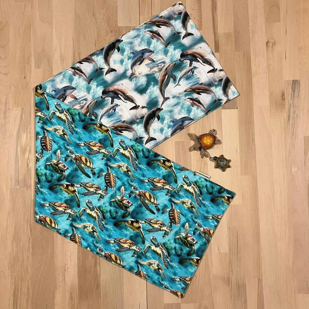 handmade Australian native reversible - dolphin & turtle
