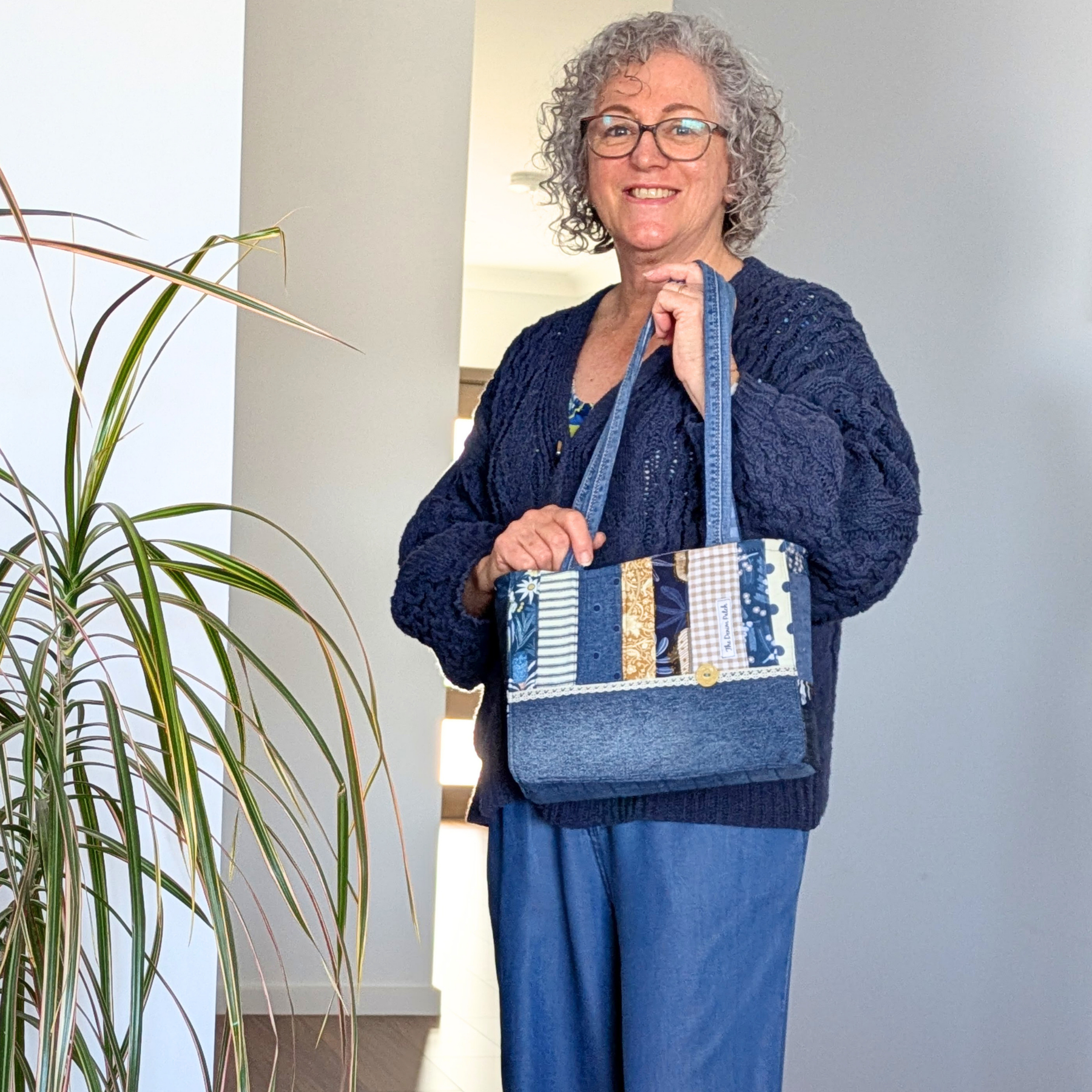Chubby Tote, Shoulder bag, Upcycled Denim