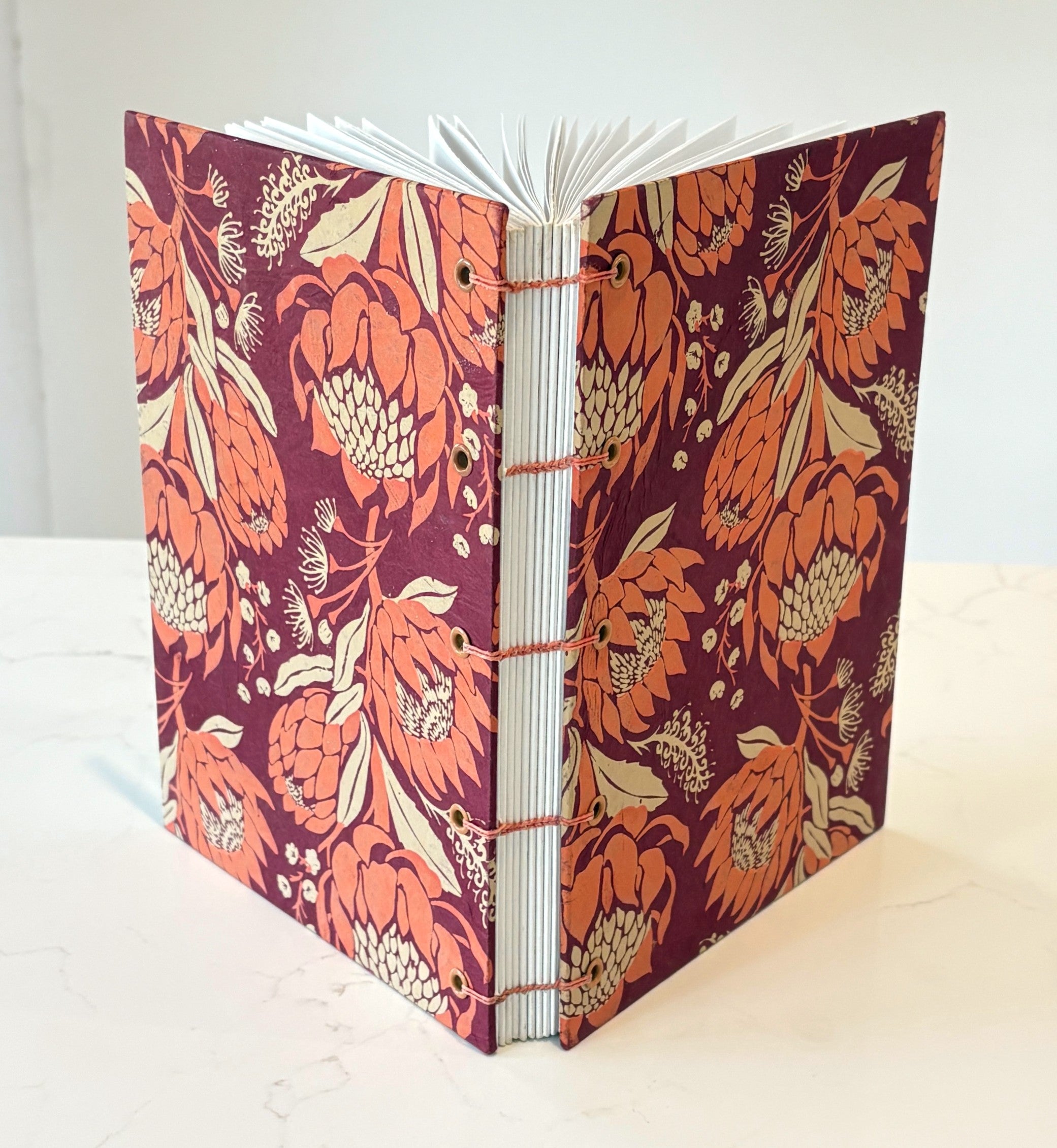 Handmade Coptic Stitch Journal, Lay Flat Design