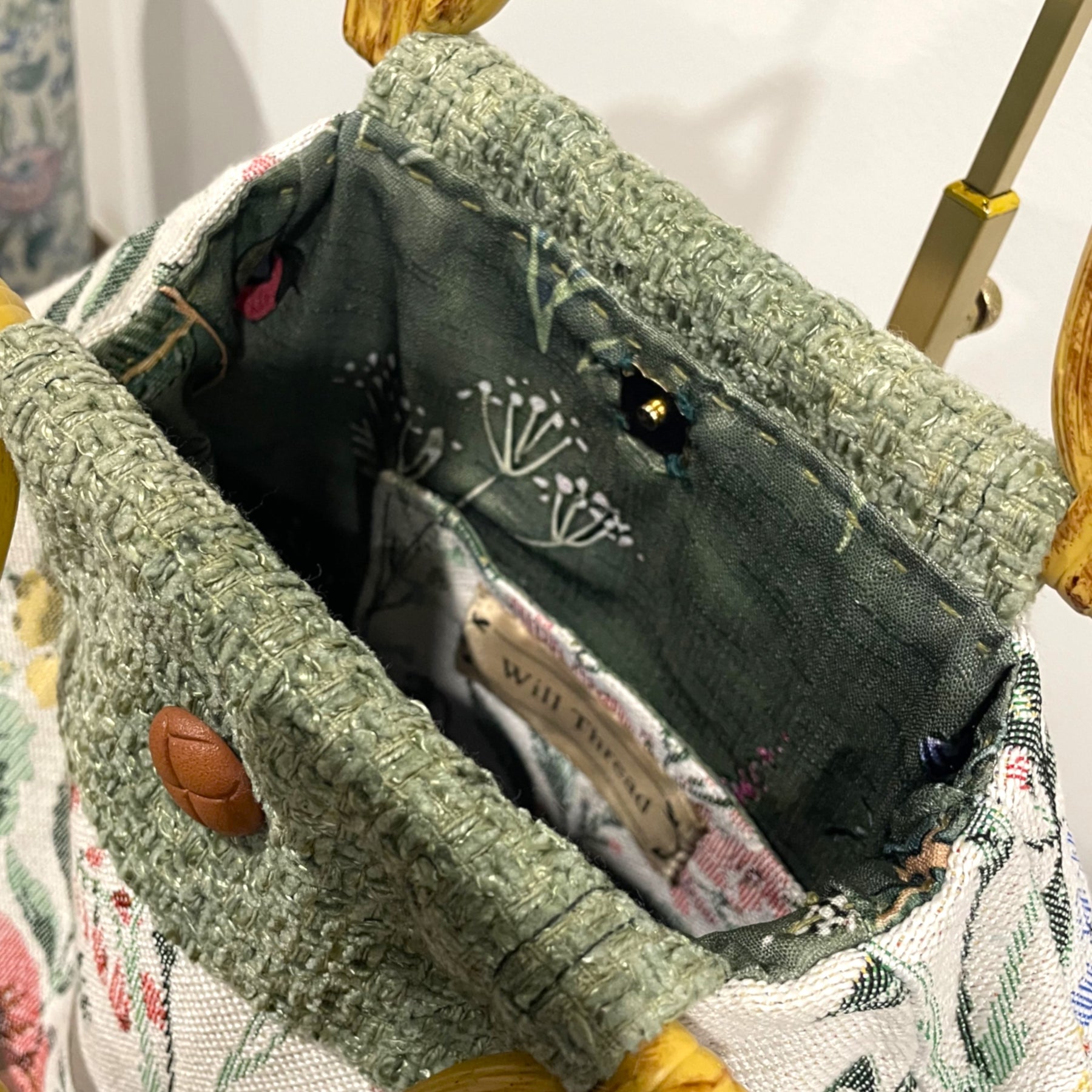 Upcycled Floral Tapestry Handbag - Handmade