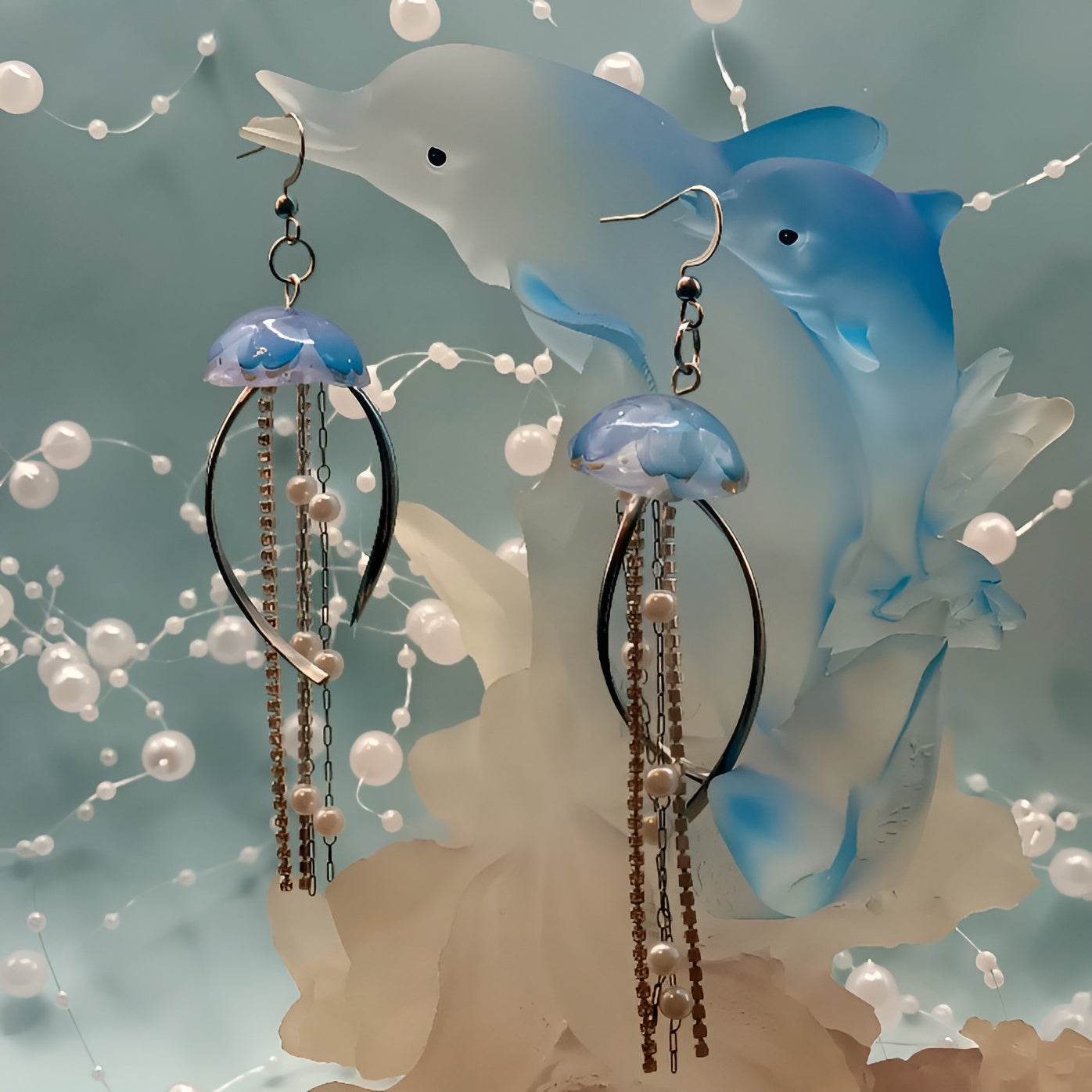 Iridescent Jellyfish Earrings (4 colour variations)