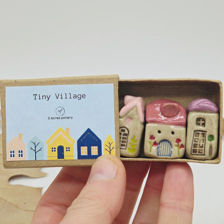 Tiny Ceramic Village - Apple Blossom Court