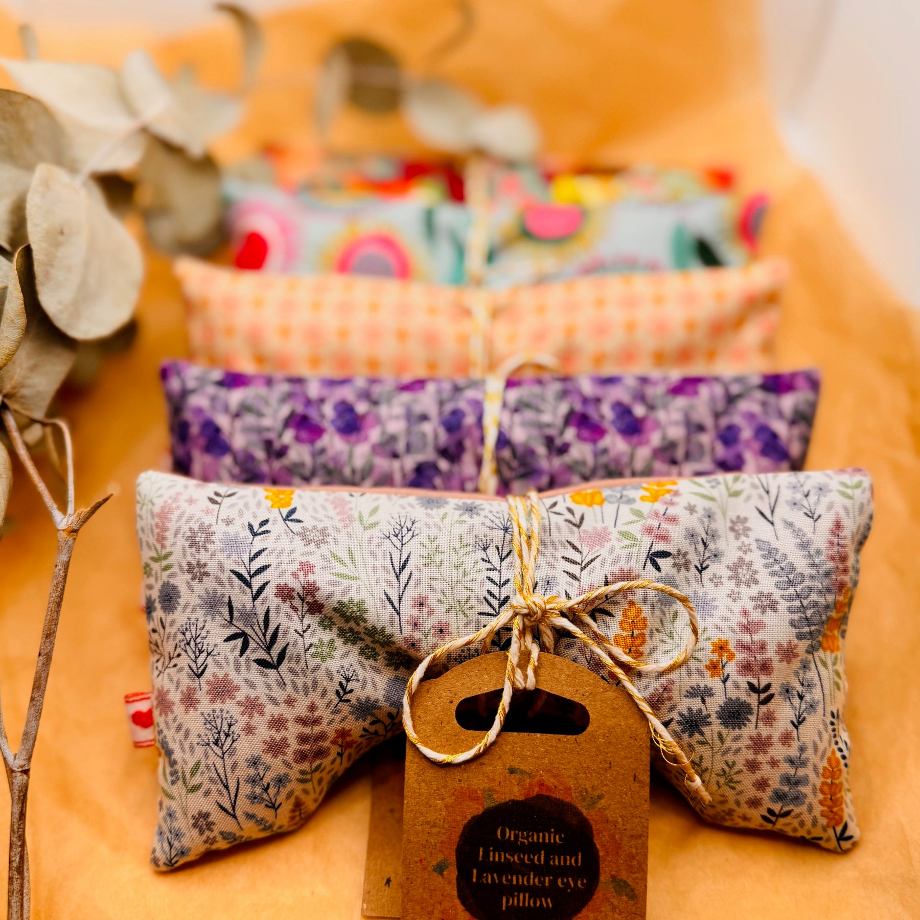 Organic Lavender Linseed/Rice Eye Pillows