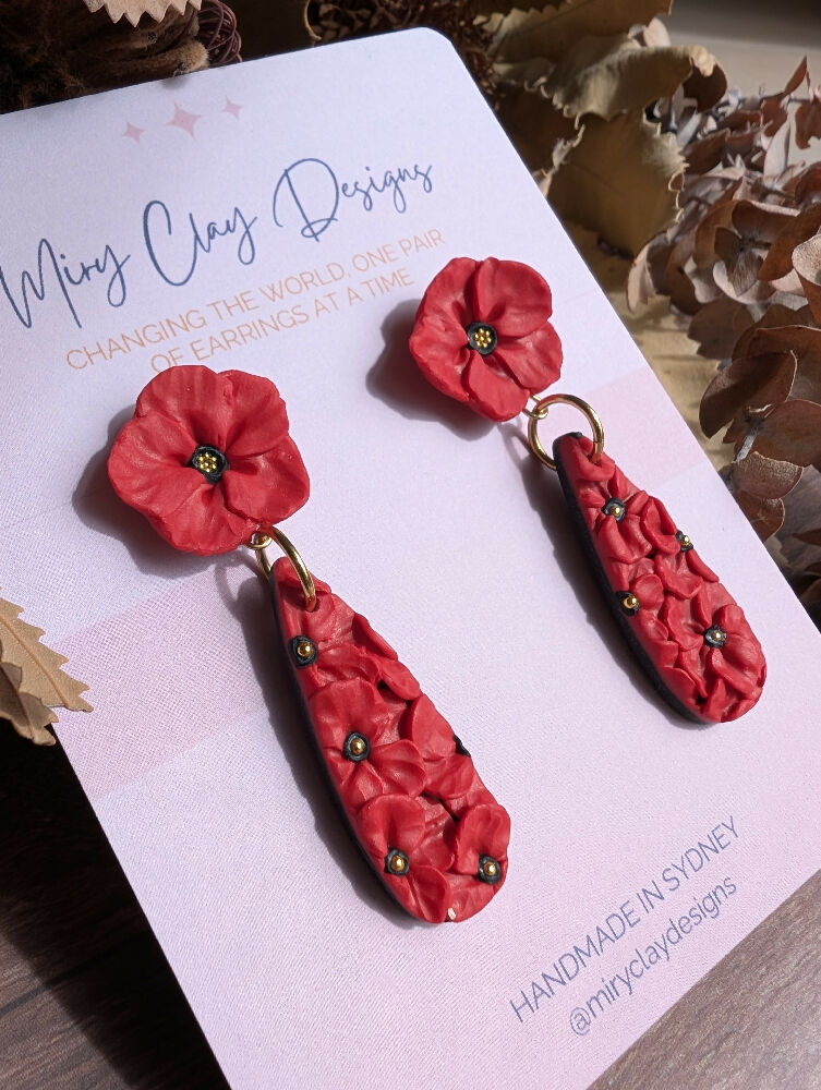 Field of Poppy Dangles