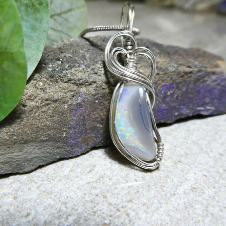 Jellybean | Lightning Ridge opal pendant Sterling silver