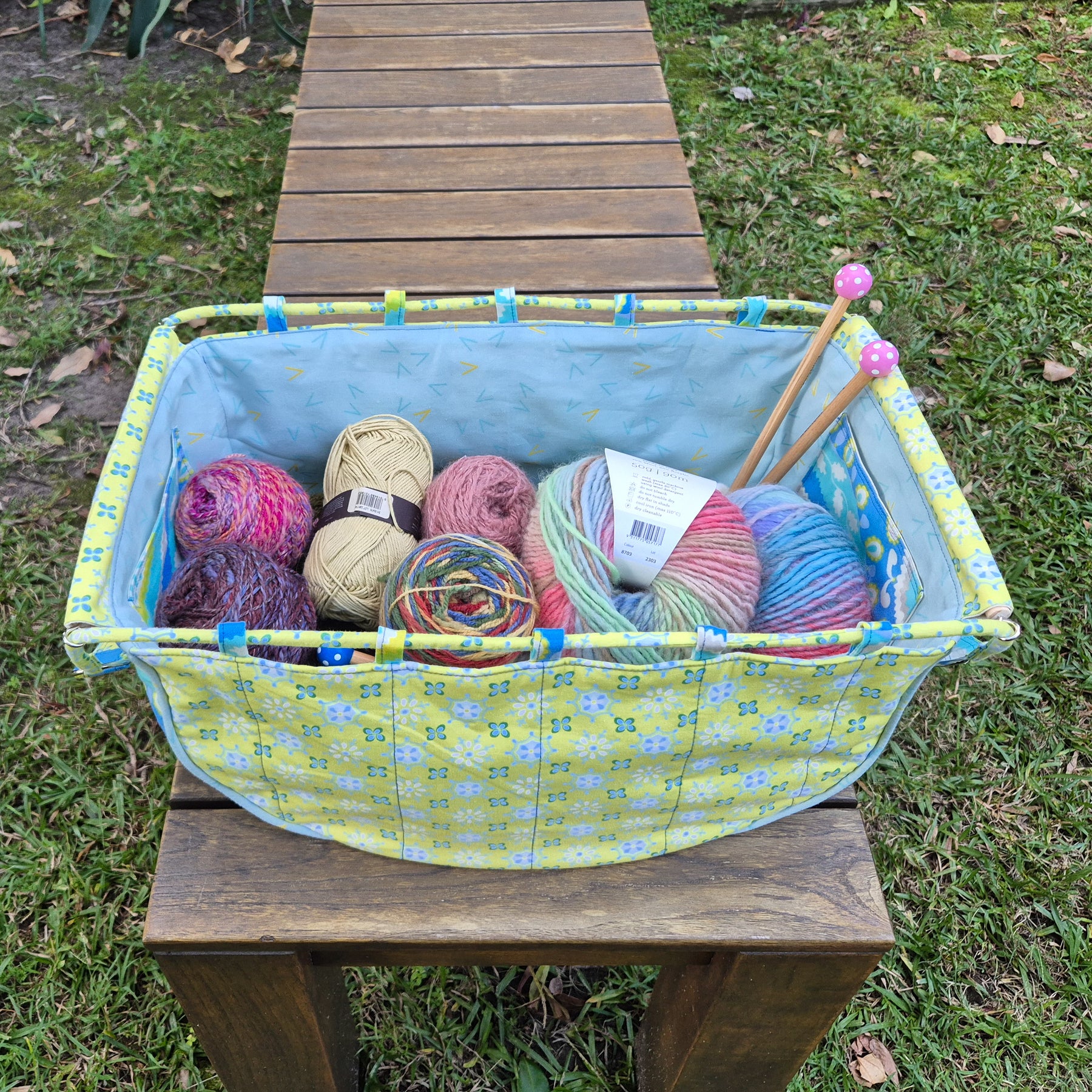 Large Knitting Project Bag – Convertible Shoulder Bag