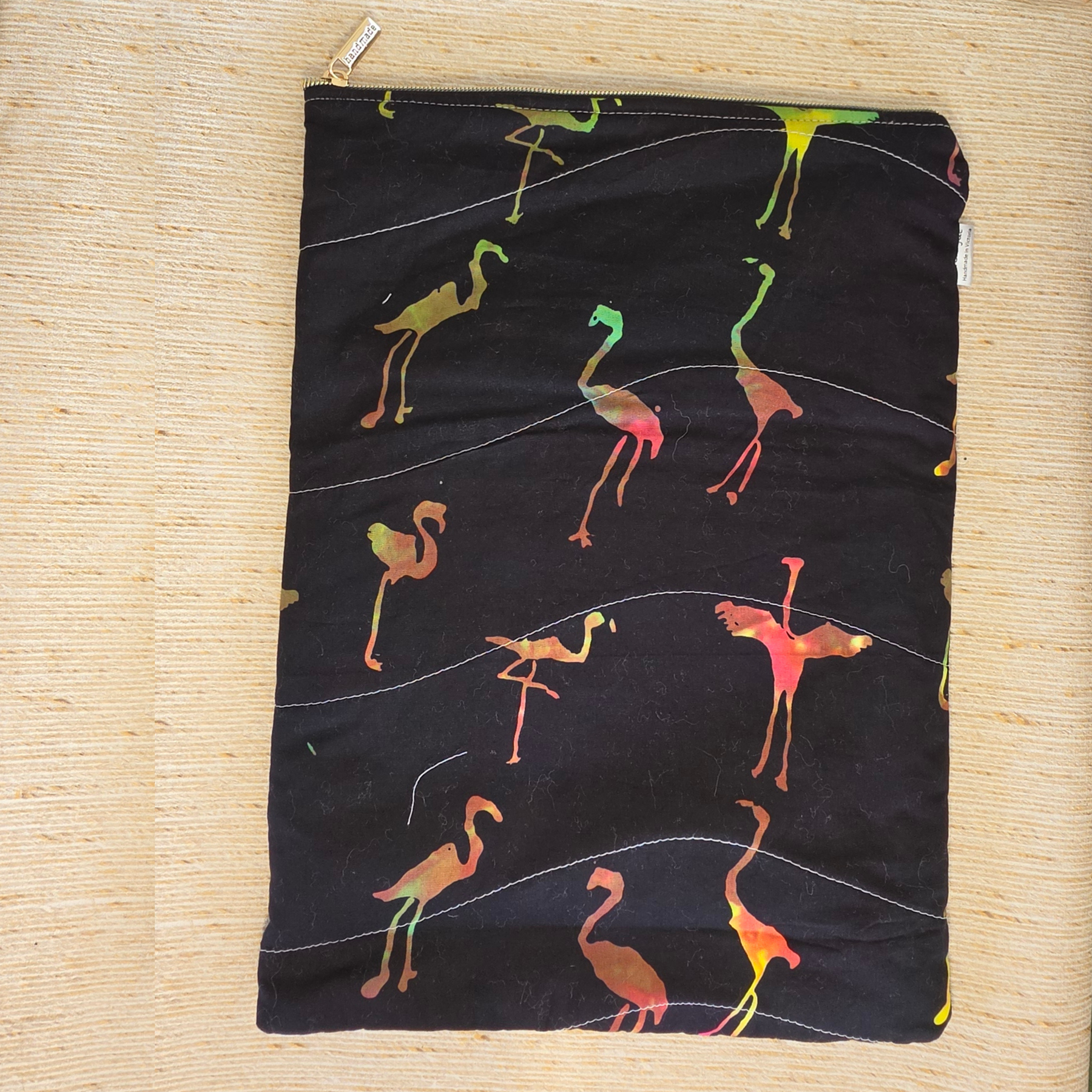 Geometric designs - Large book, 14" tablet or laptop sleeve, handmade