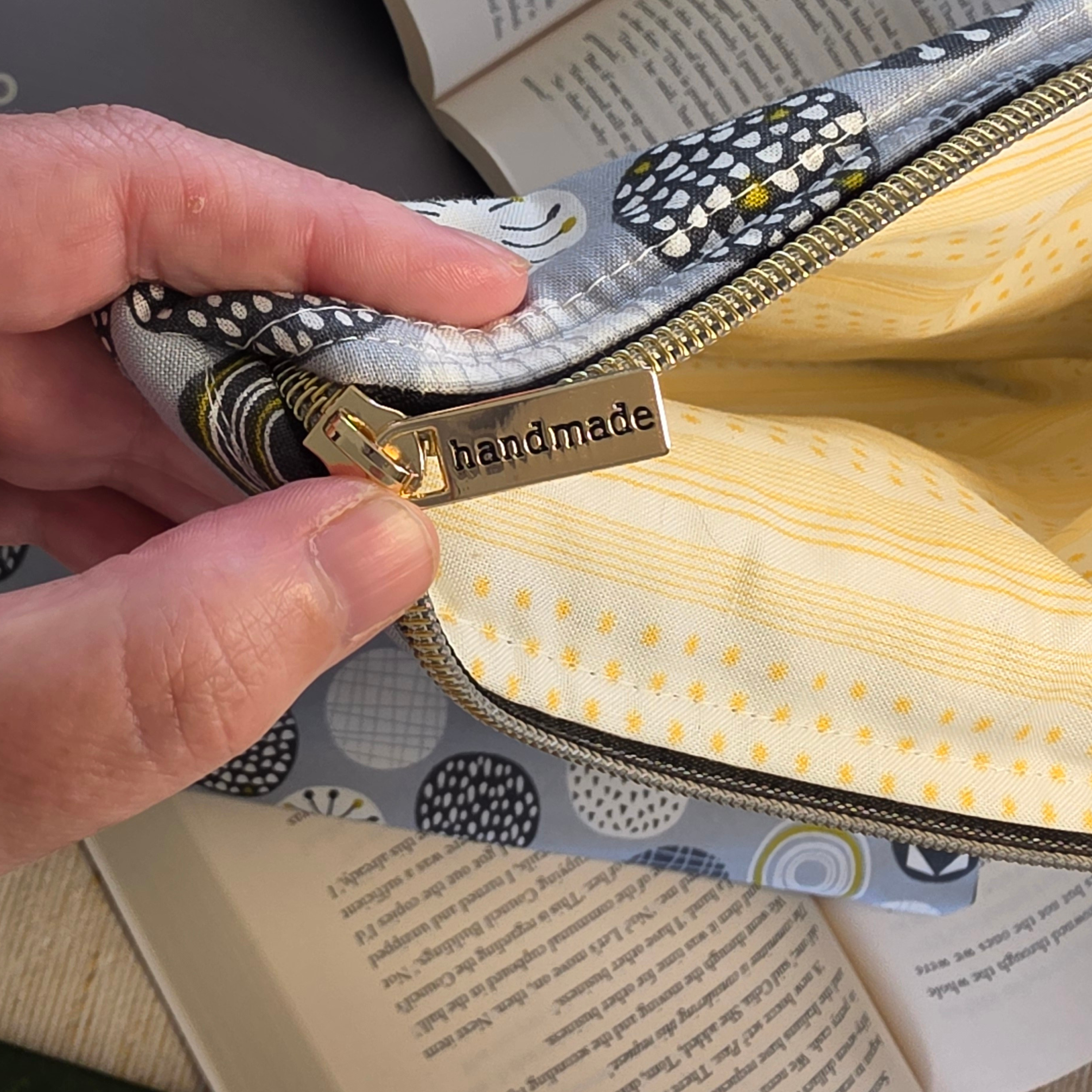 Geometric designs - Large book, 14" tablet or laptop sleeve, handmade