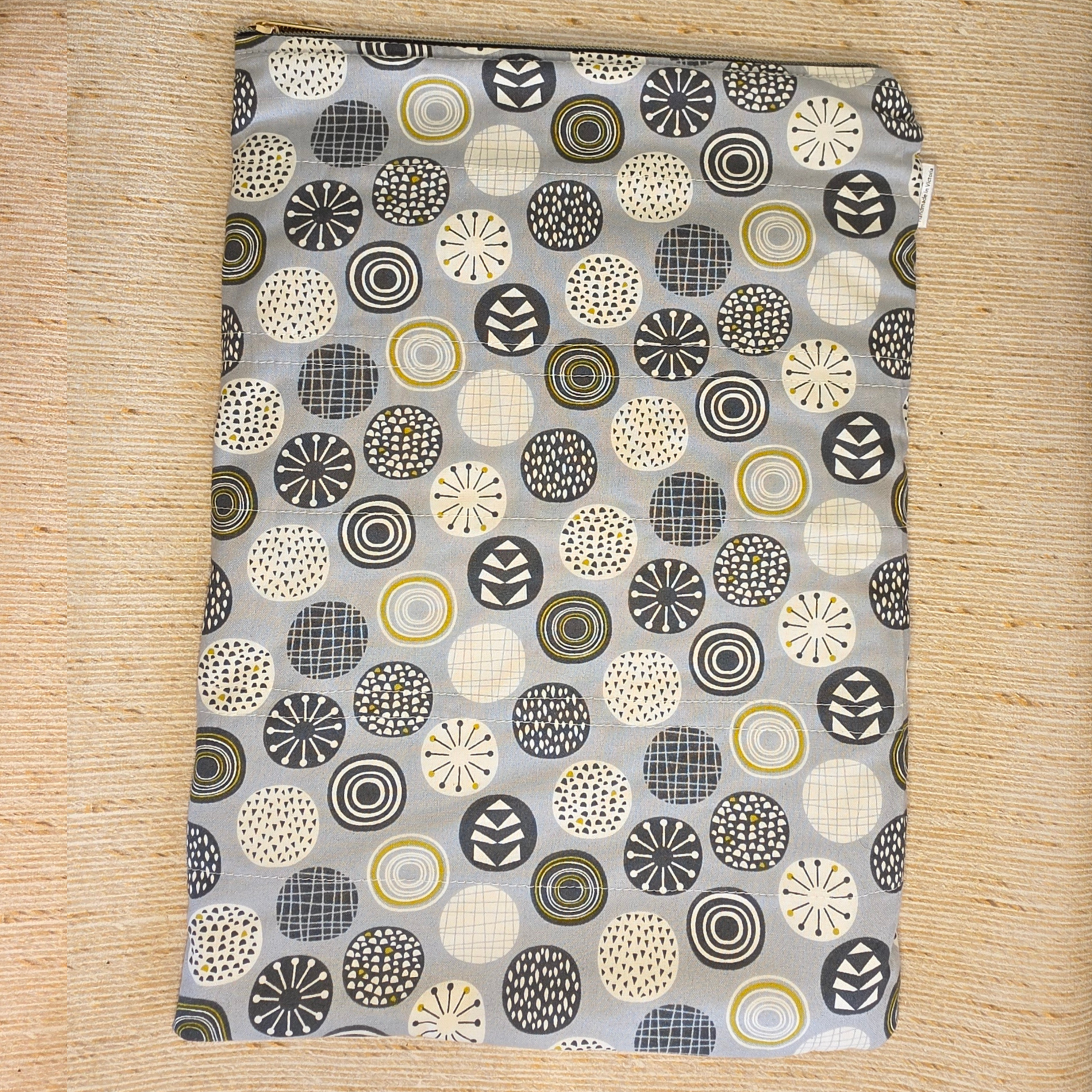 Geometric designs - Large book, 14" tablet or laptop sleeve, handmade