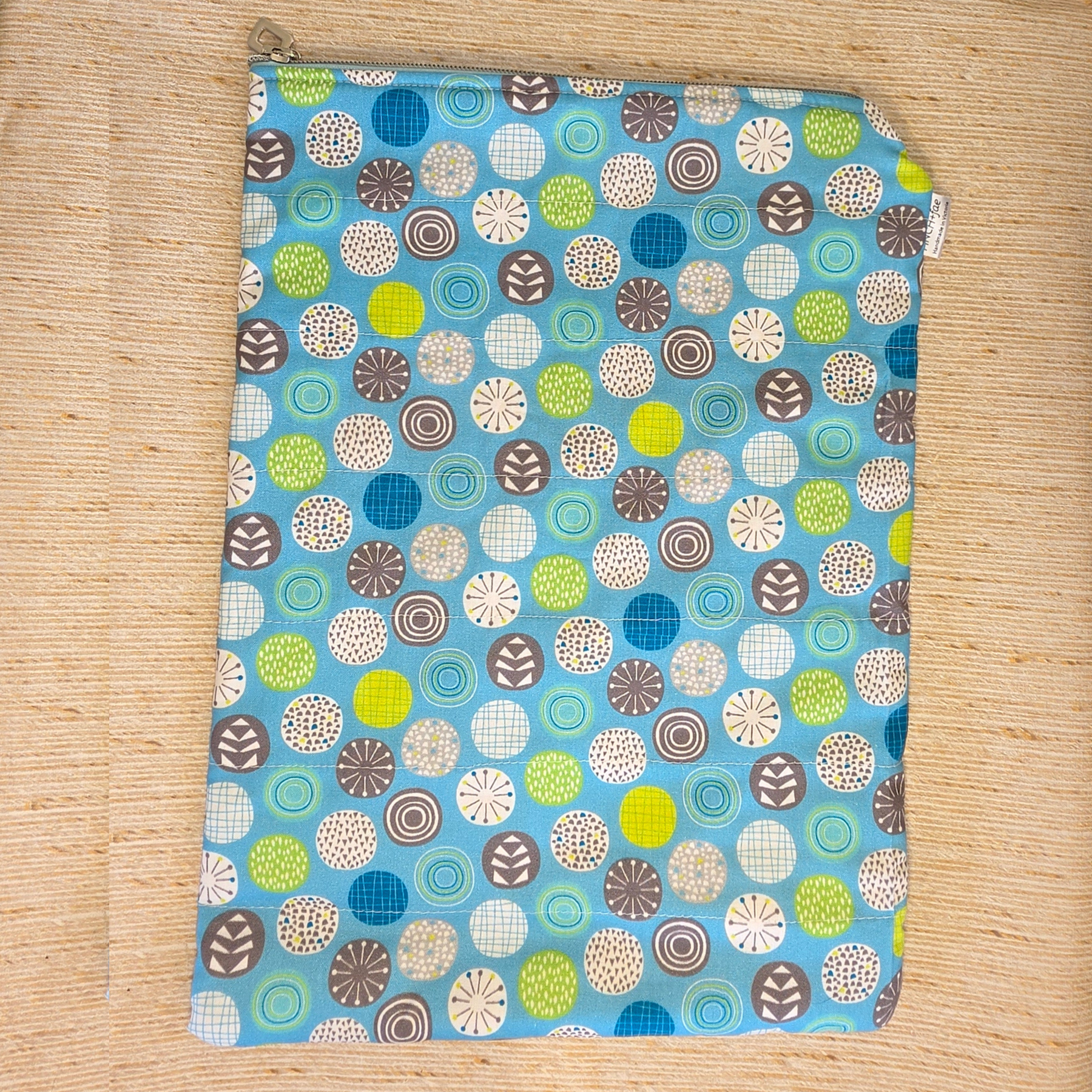 Geometric designs - Large book, 14" tablet or laptop sleeve, handmade