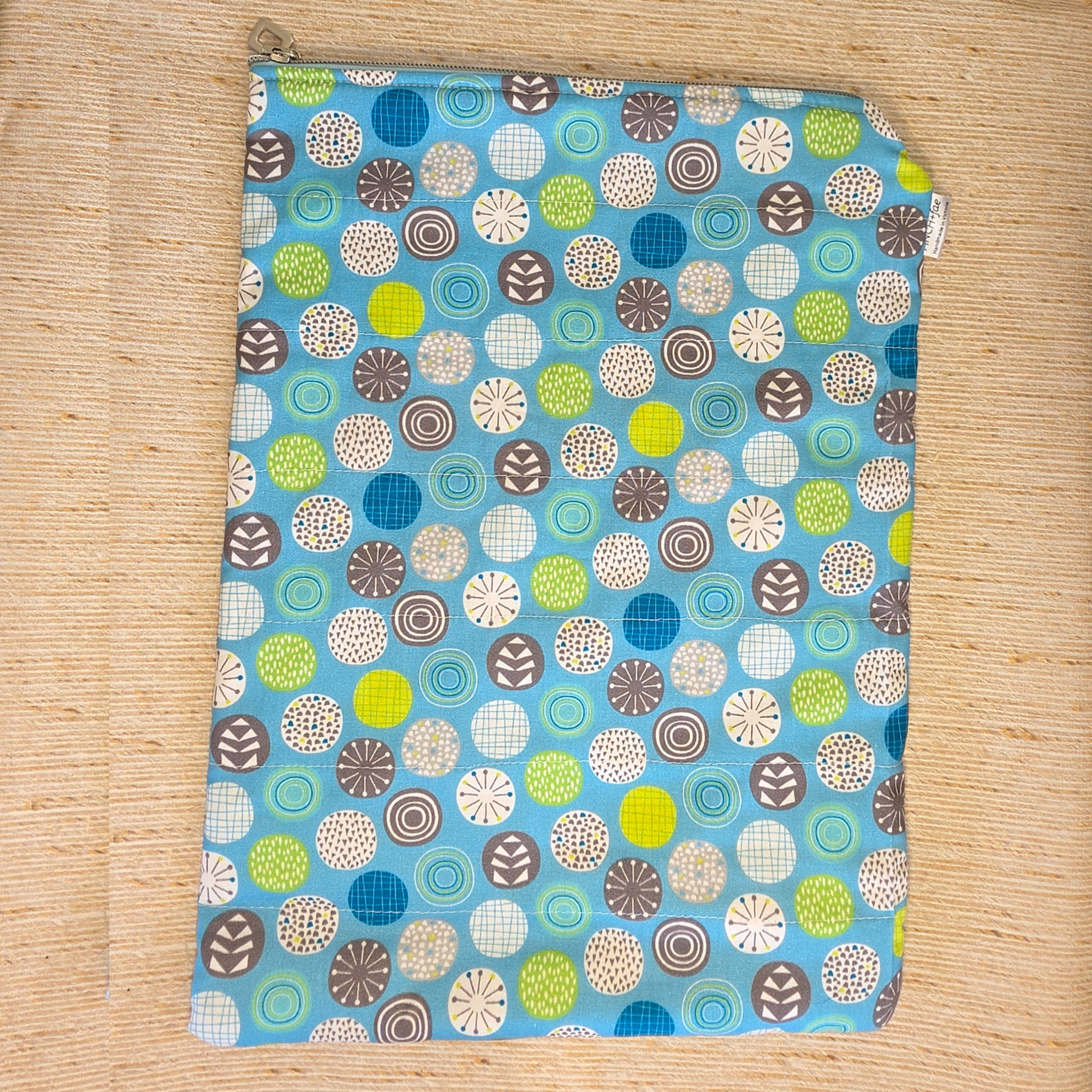 Geometric designs - Large book, 14" tablet or laptop sleeve, handmade