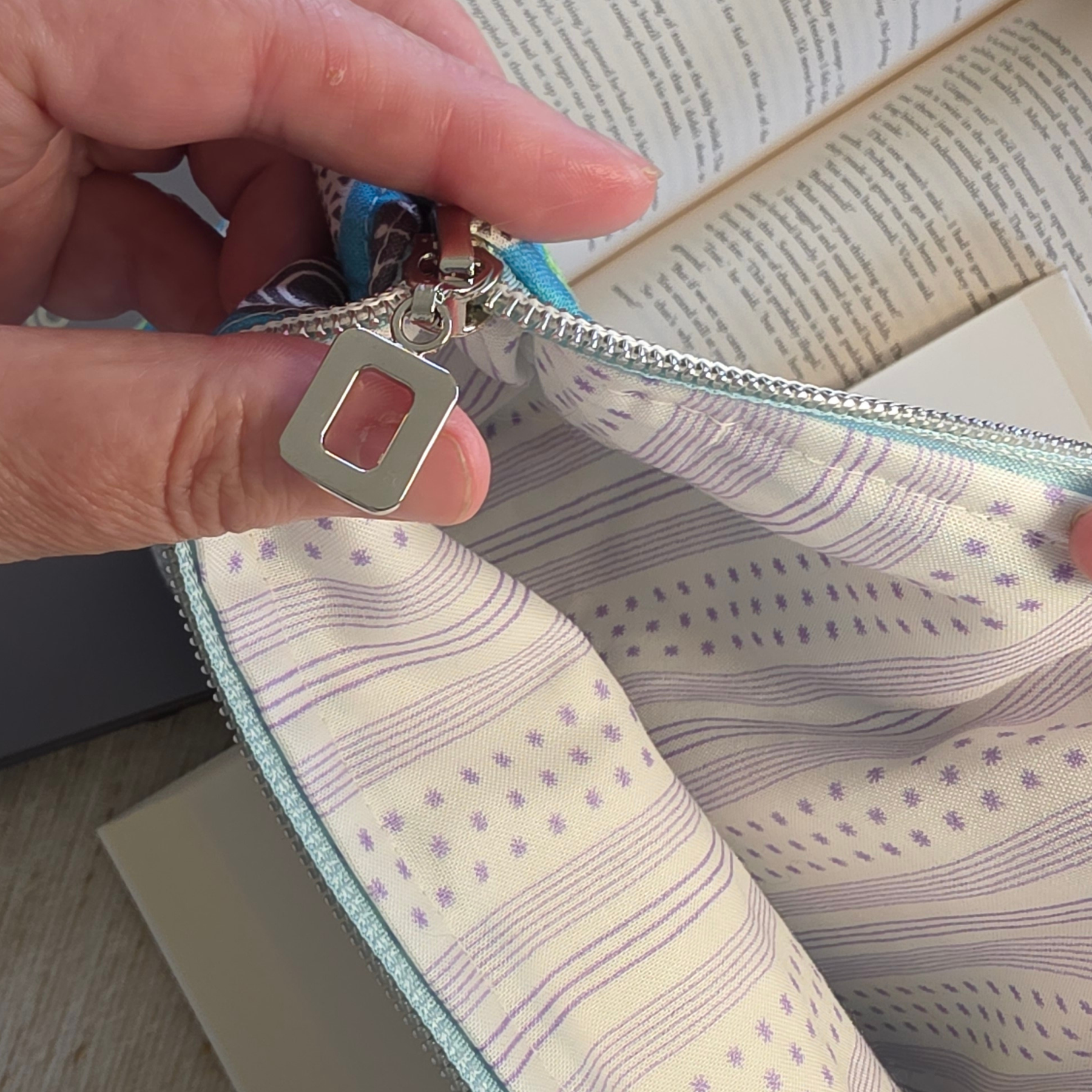 Geometric designs - Large book, 14" tablet or laptop sleeve, handmade