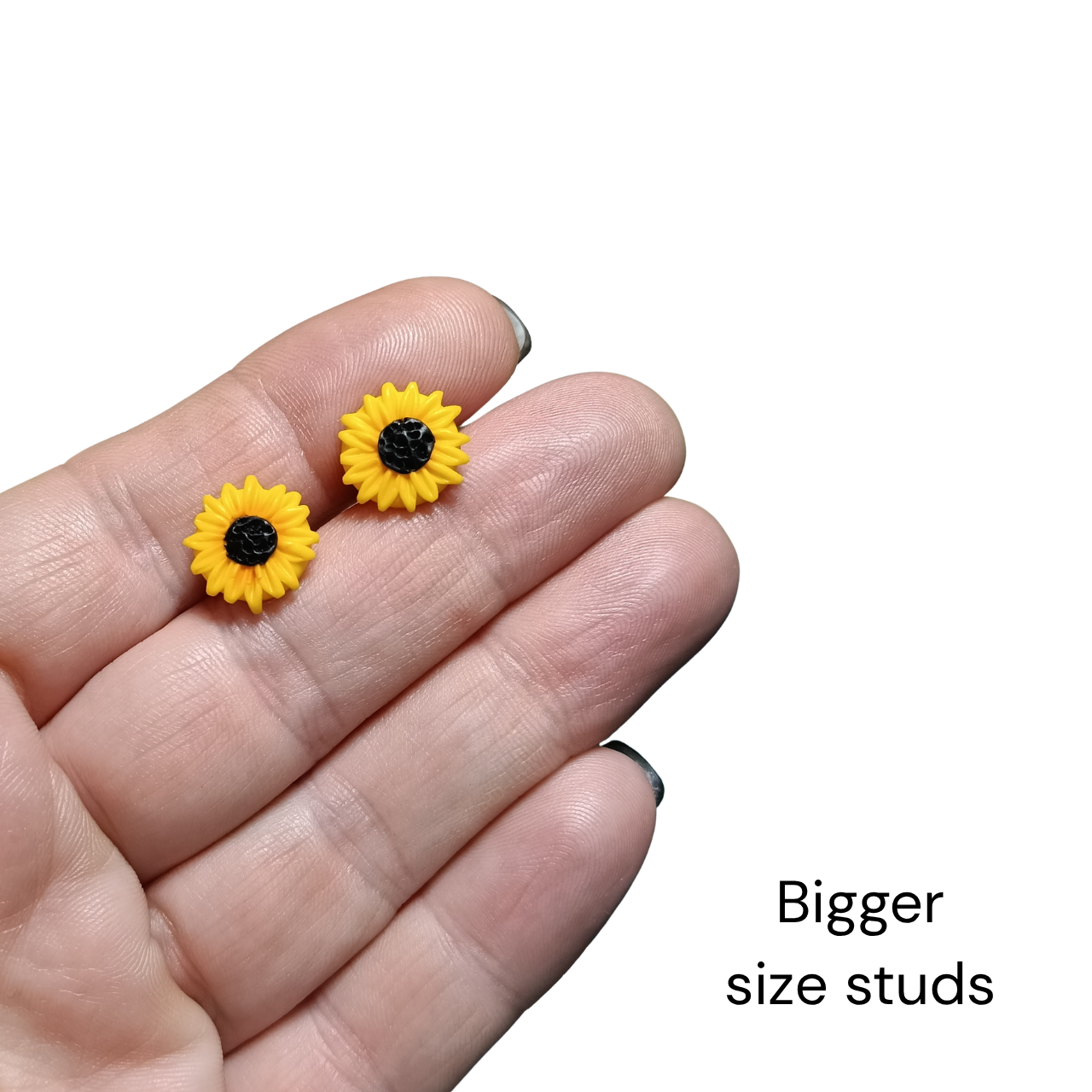 Sunflower stud earrings