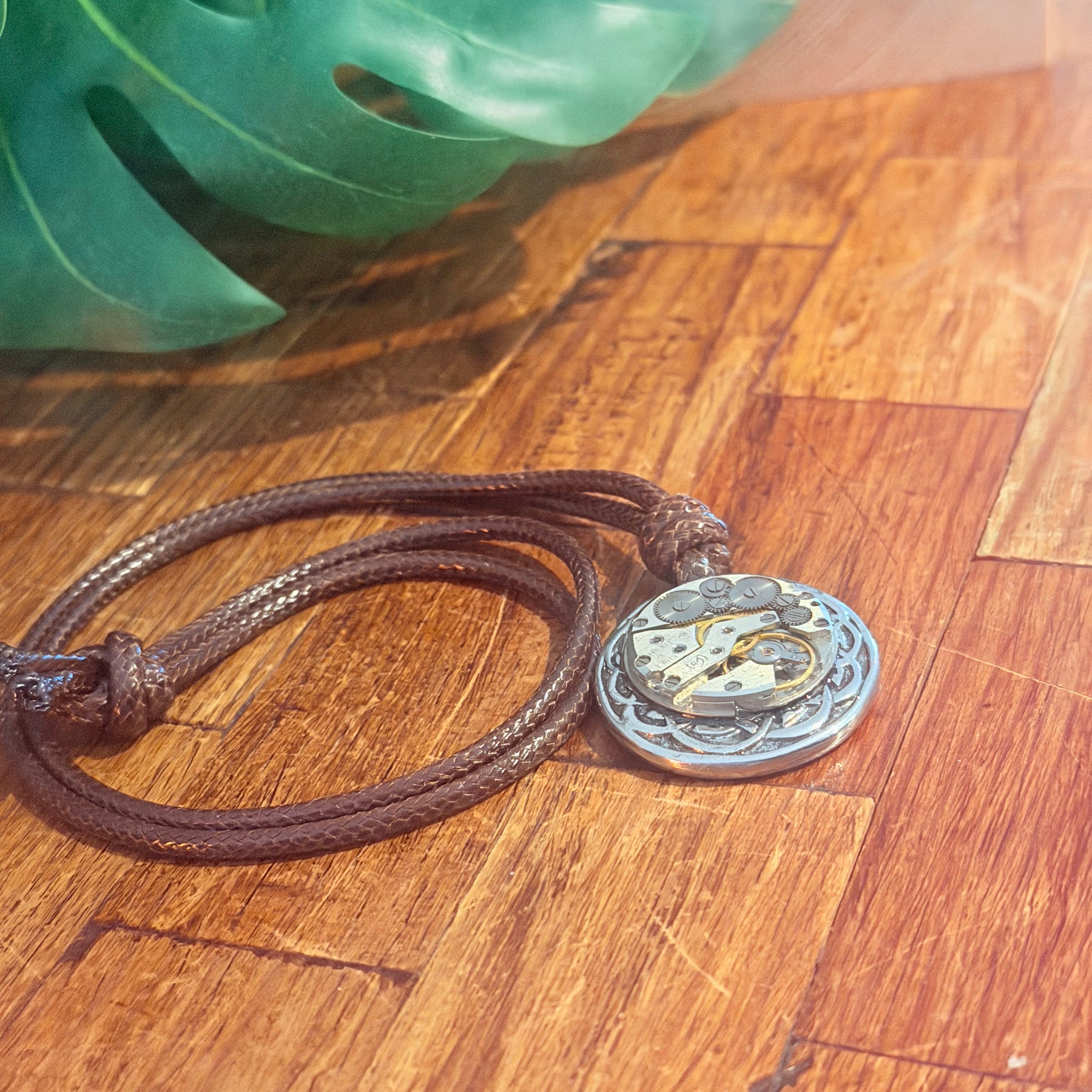 Steampunk watch movement necklace