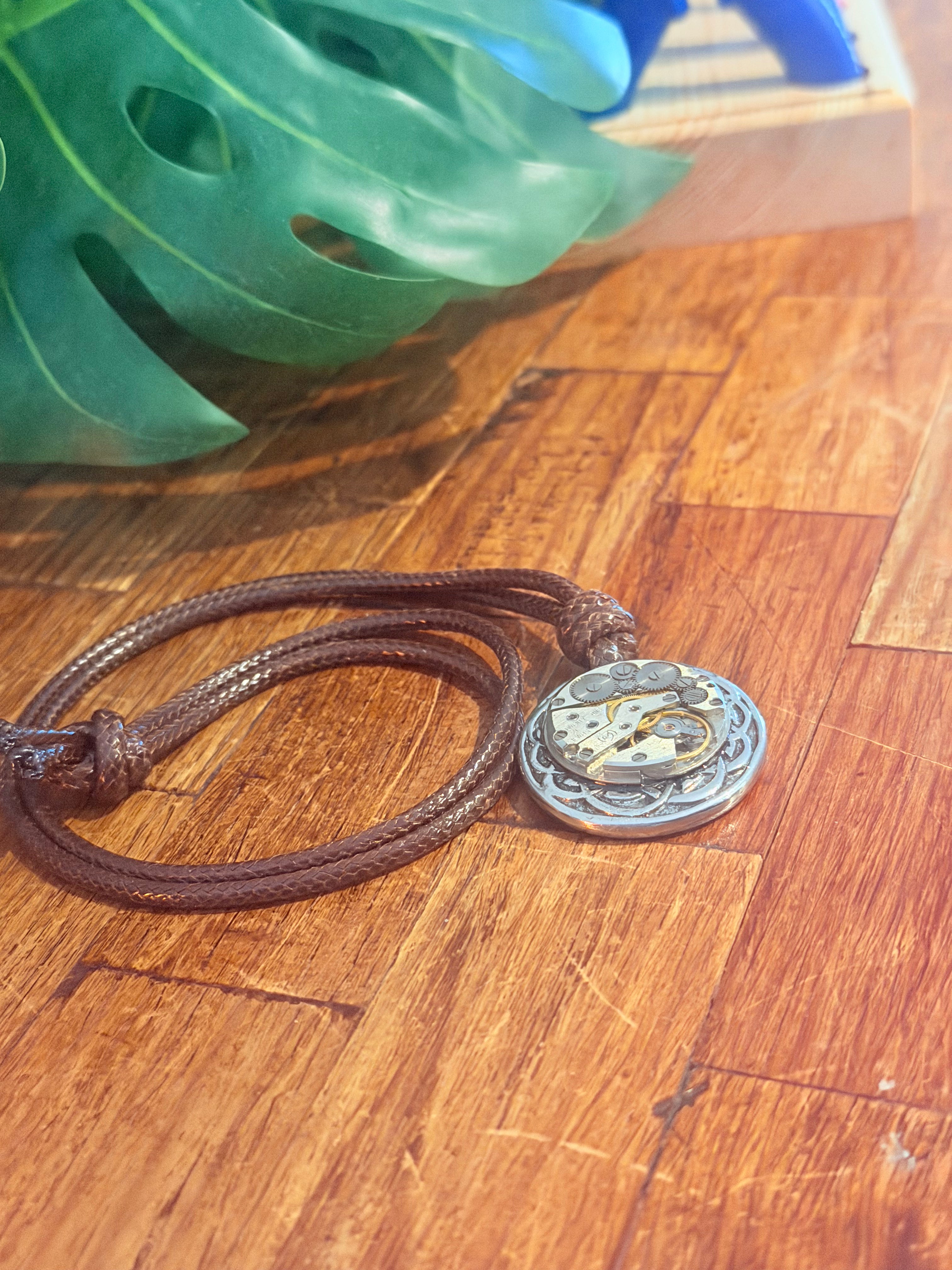 Steampunk watch movement necklace