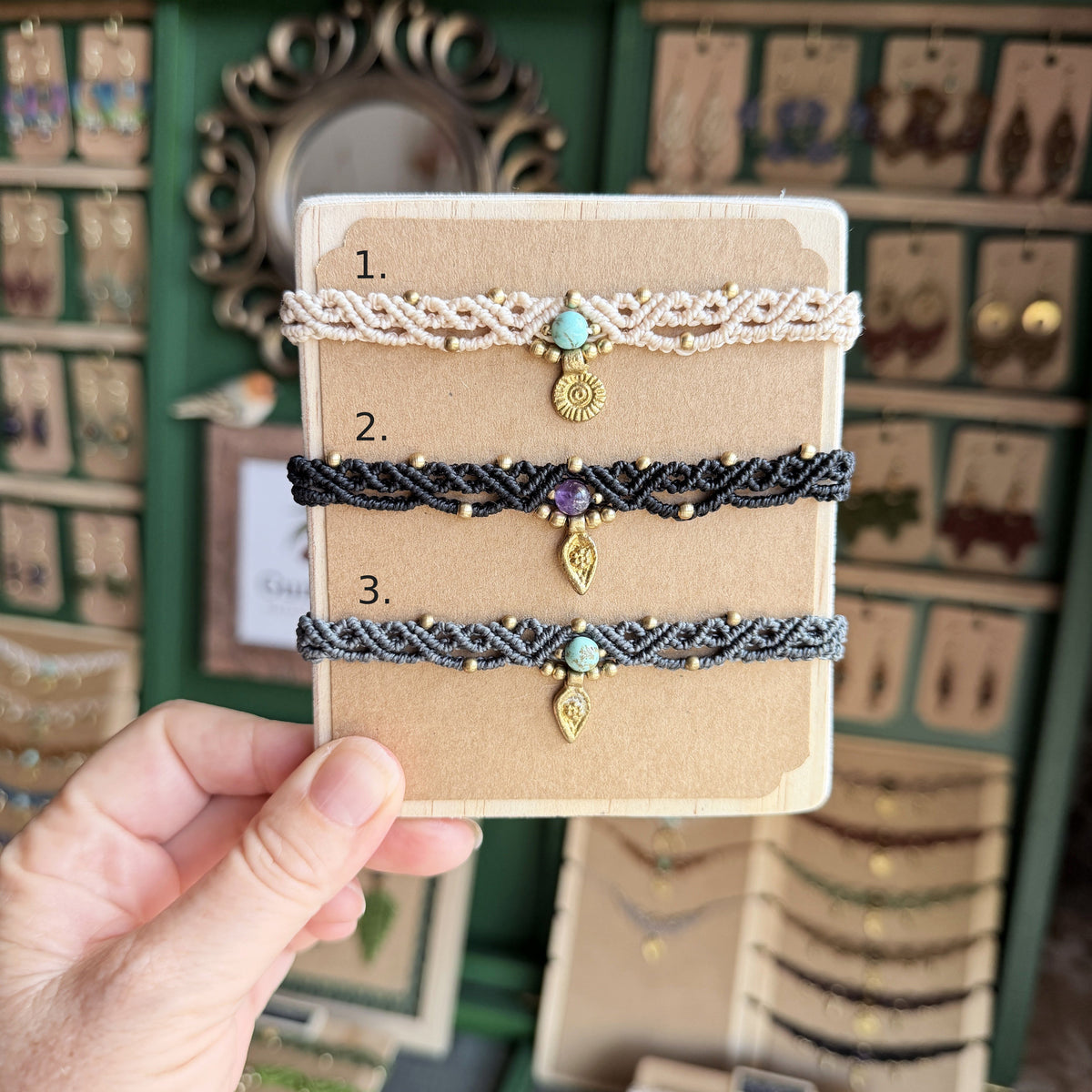Micro Macrame Boho Bracelet with lots of colour choices
