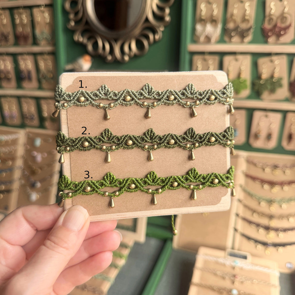 Macrame Vine Leaf Anklet 🌿 earthy forest fae collection