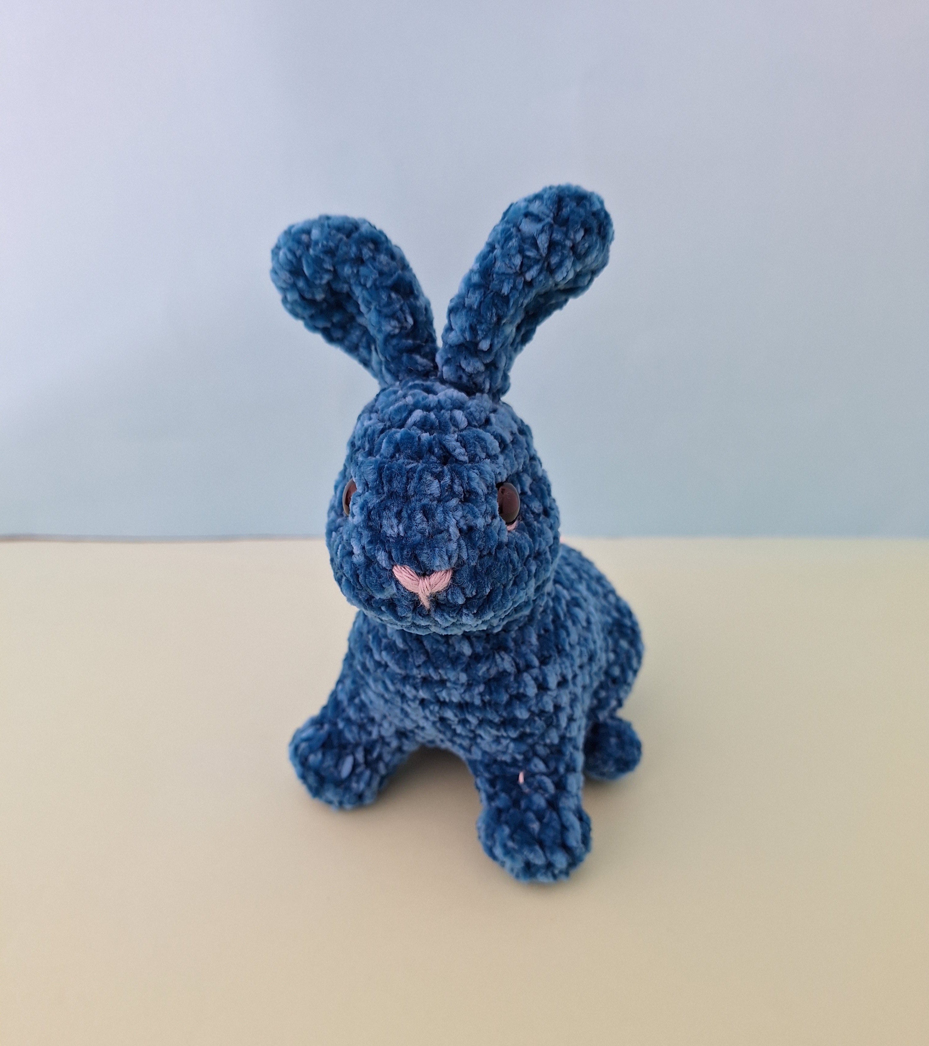 crocheted velvet baby rabbit