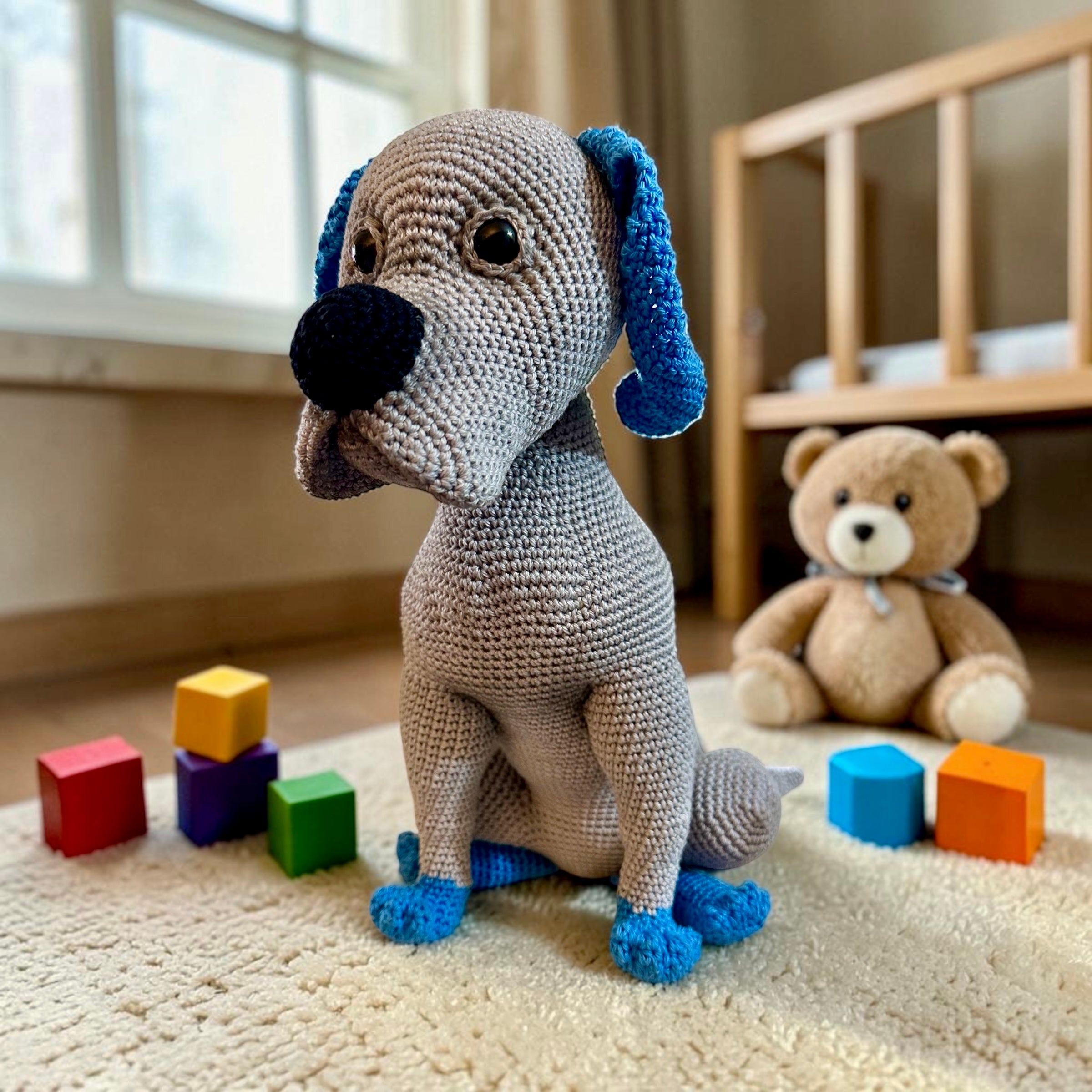 Handmade Crochet Portrait Dog