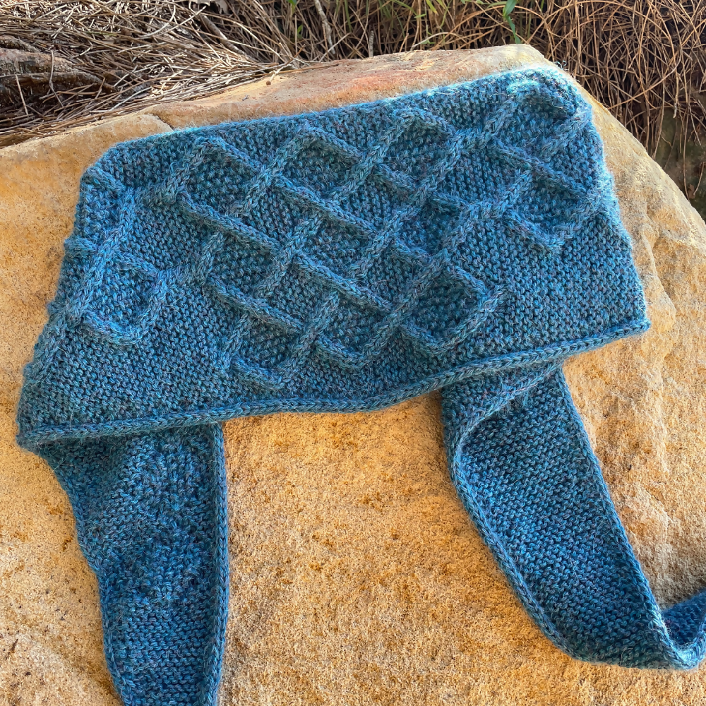 Blue Alpaca Scarf Necktie Soft alpaca scarf