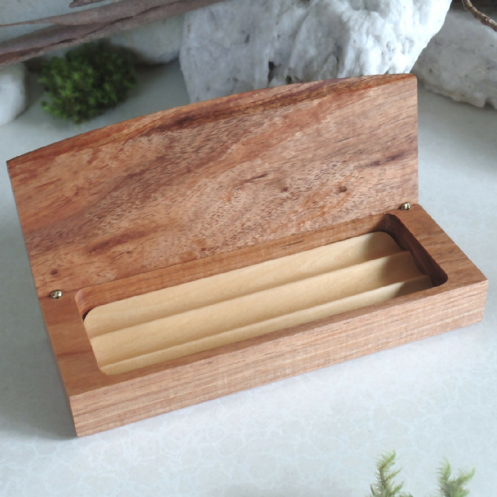 Pen Box- Keepsake Box with Pen Tray- Tasmanian Blackwood