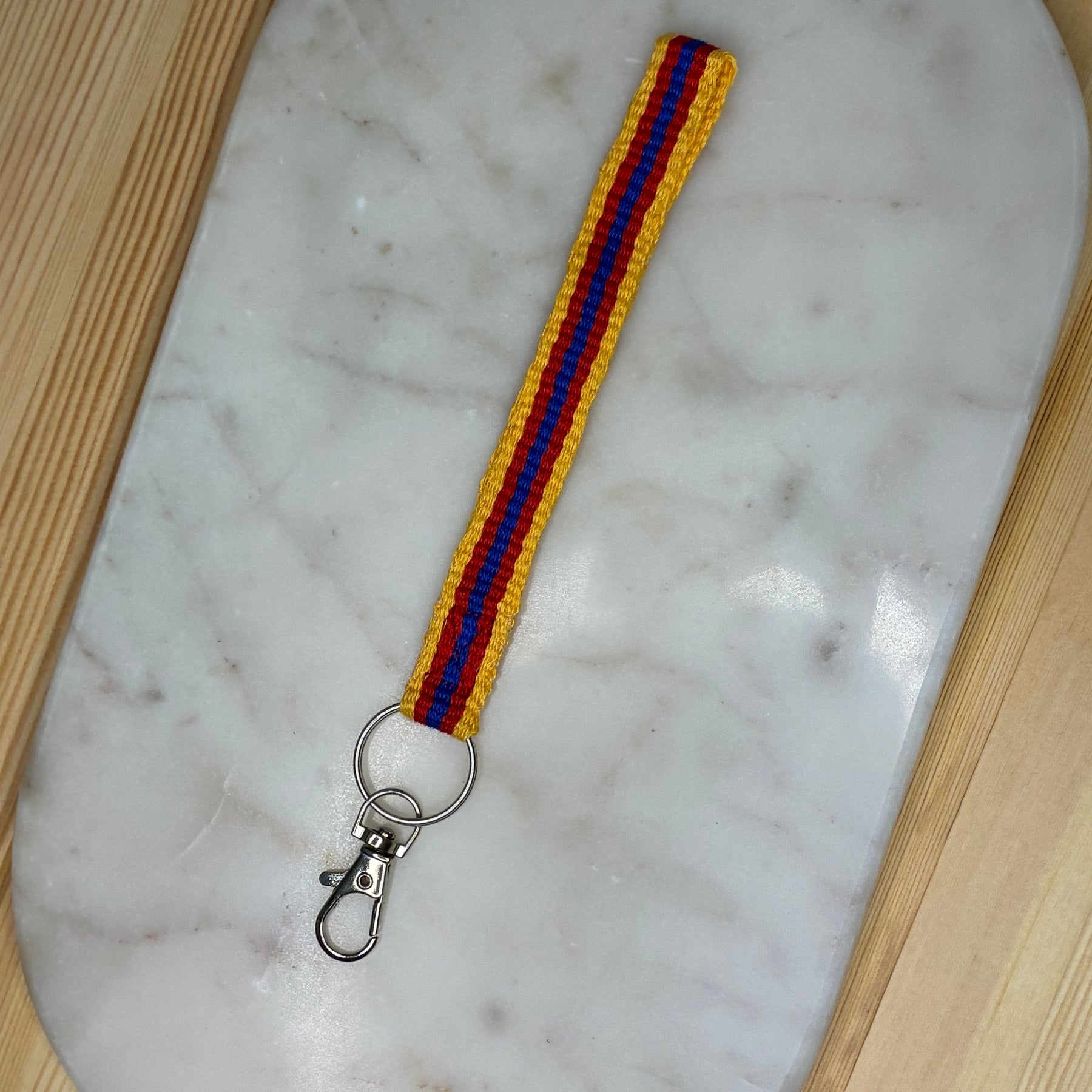 Looping Style - Primary Brights Handwoven Wristlet Key Fob