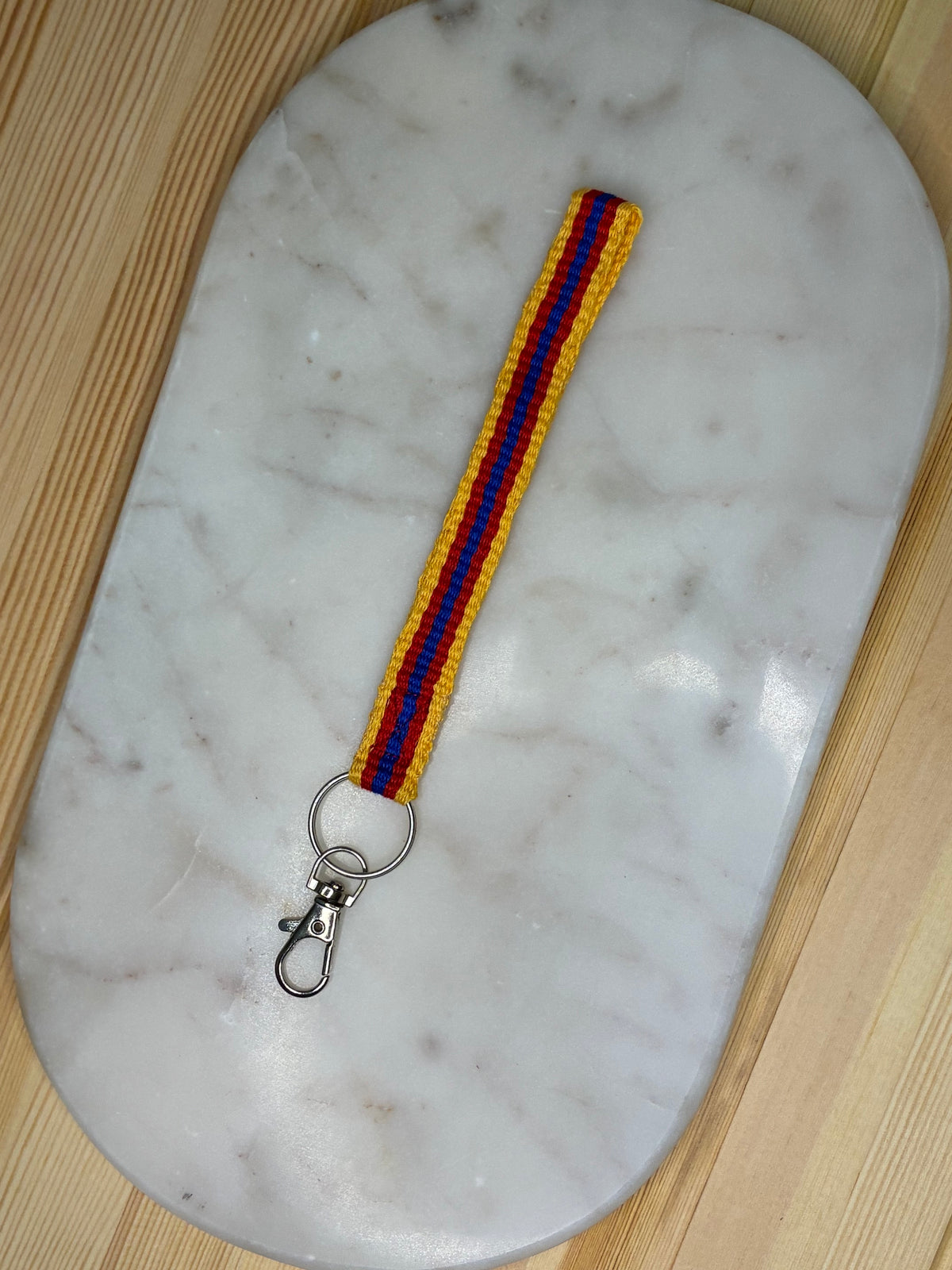 Looping Style - Primary Brights Handwoven Wristlet Key Fob