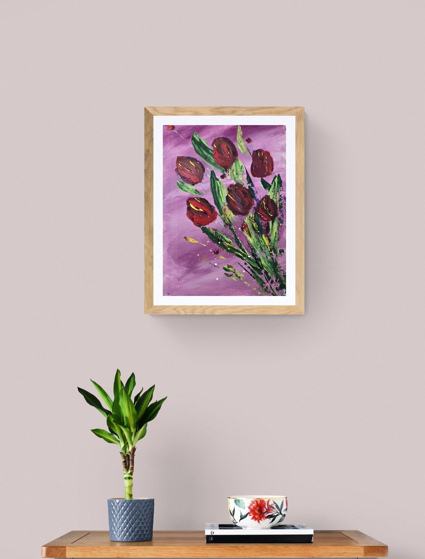 'Where The Tulips Dream' - Original Artwork on Watercolour Paper 13x18cm