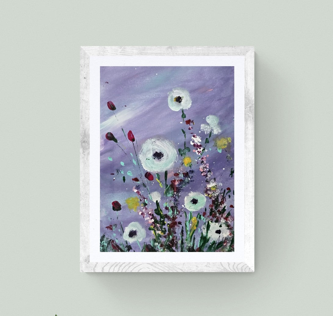 'Whispers On Purple Wind' - Original Artwork on Watercolour Paper 13x18cm