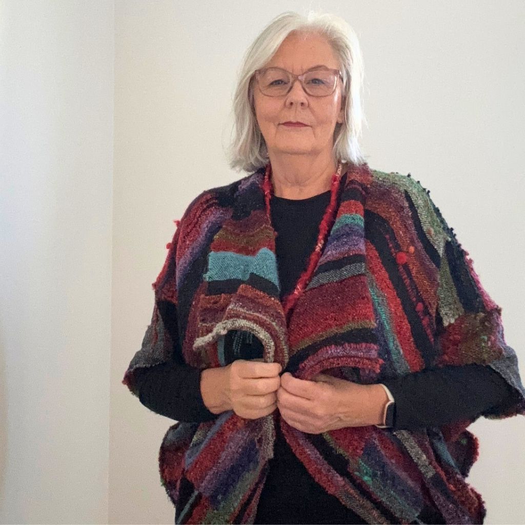 Handwoven Artisan Unique Jacket - Art To Wear Original Clothing - Wool - Mohair - Silk