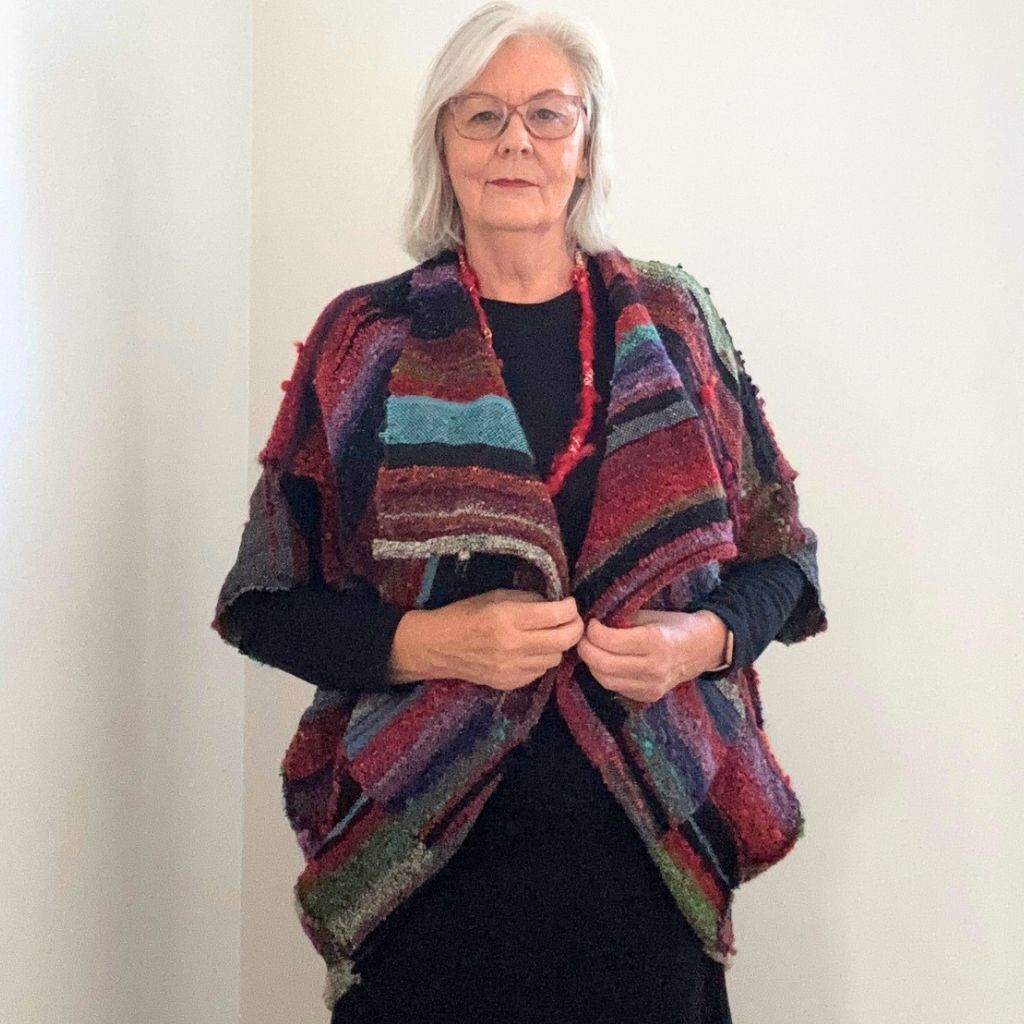 Handwoven Artisan Unique Jacket - Art To Wear Original Clothing - Wool - Mohair - Silk
