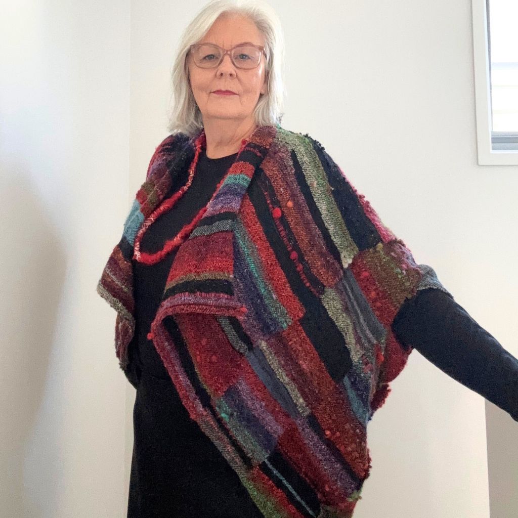Handwoven Artisan Unique Jacket - Art To Wear Original Clothing - Wool - Mohair - Silk