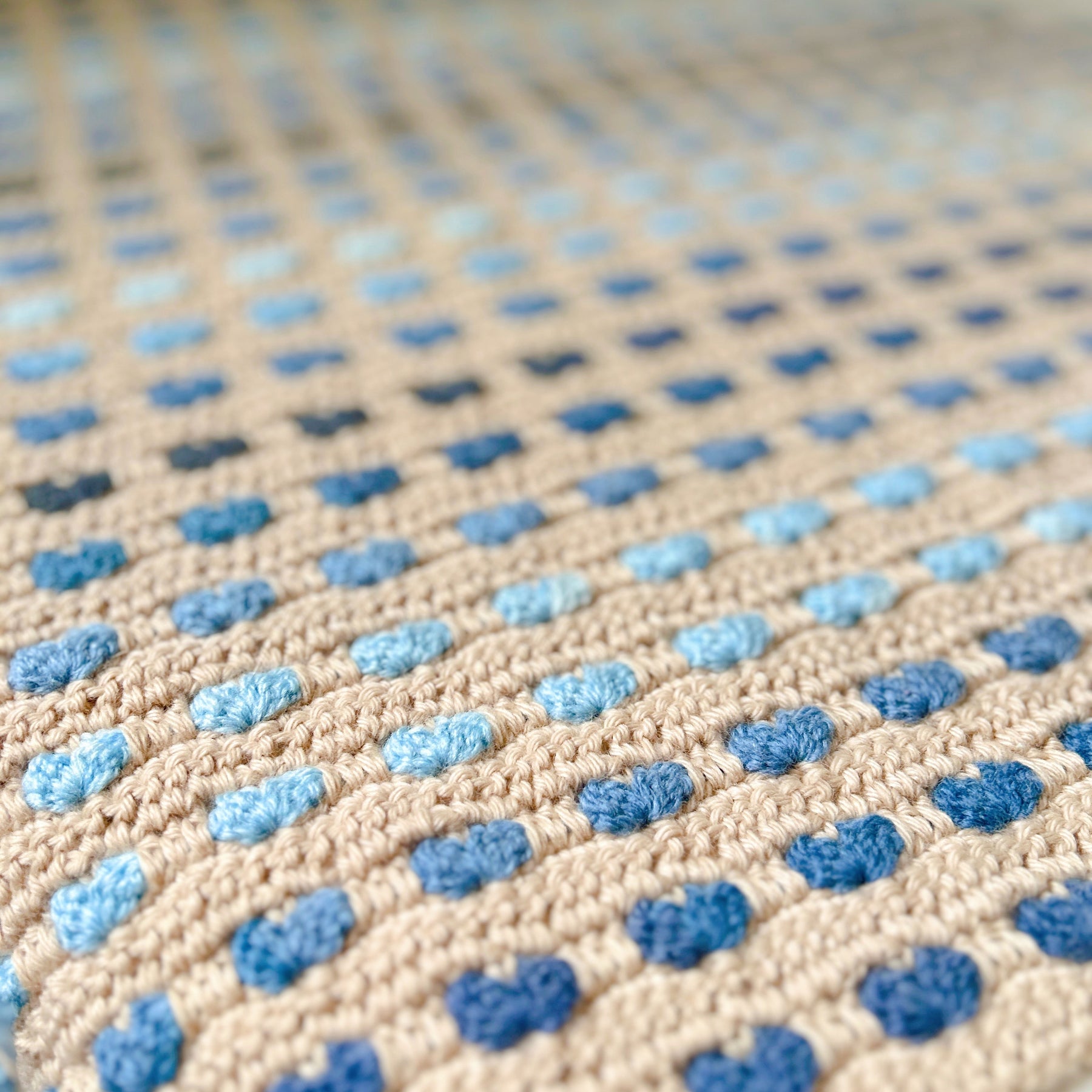 Baby Blue Pebble Drops Crochet Baby Blanket