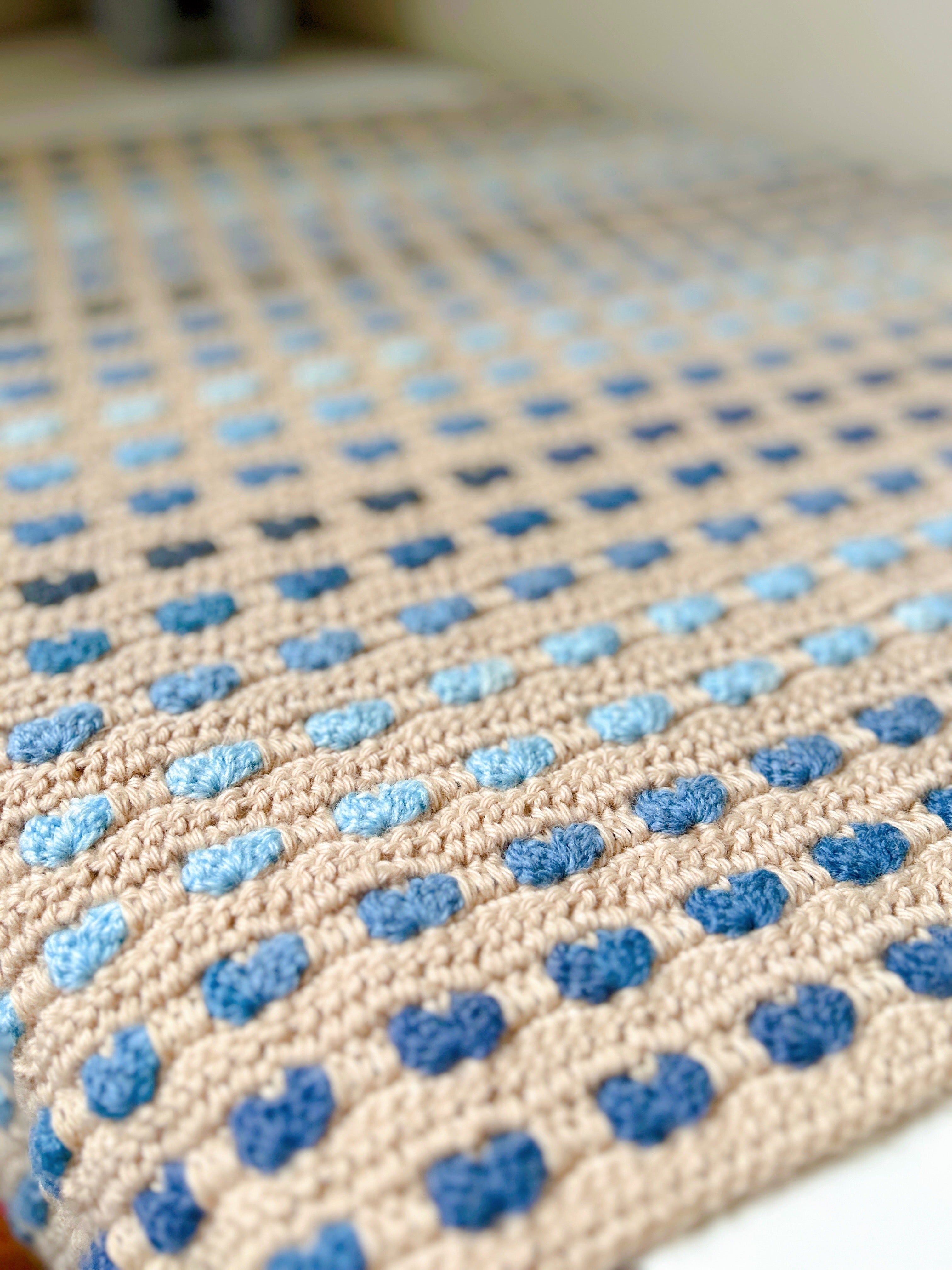 Baby Blue Pebble Drops Crochet Baby Blanket