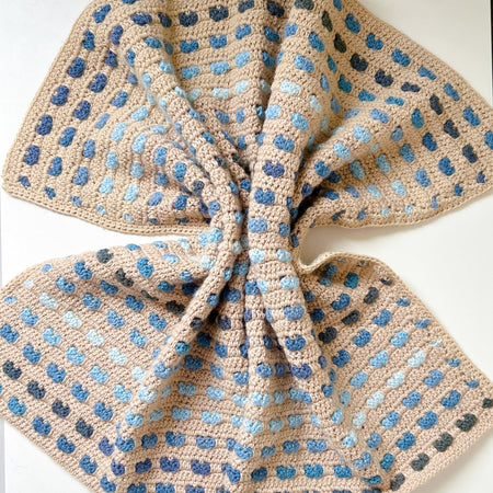 Baby Blue Pebble Drops Crochet Baby Blanket