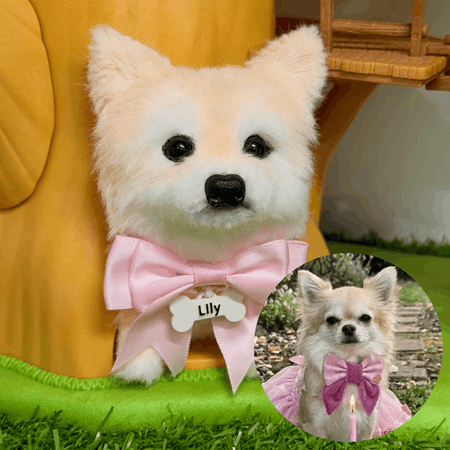 Custom Dog Replica from Photo, Poseable Art Doll, Pet Memorial Keepsake - Handmade Soft Sculpture, Personalised Plushie Ornament