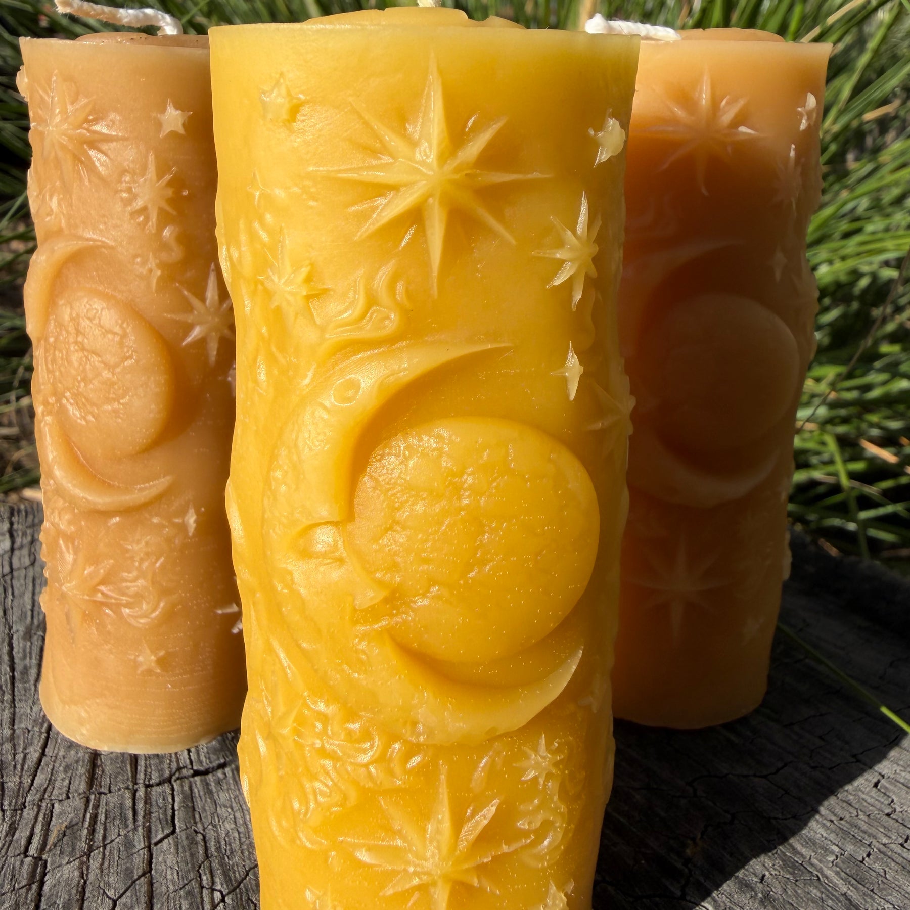 Stars & Moon Beeswax Candle