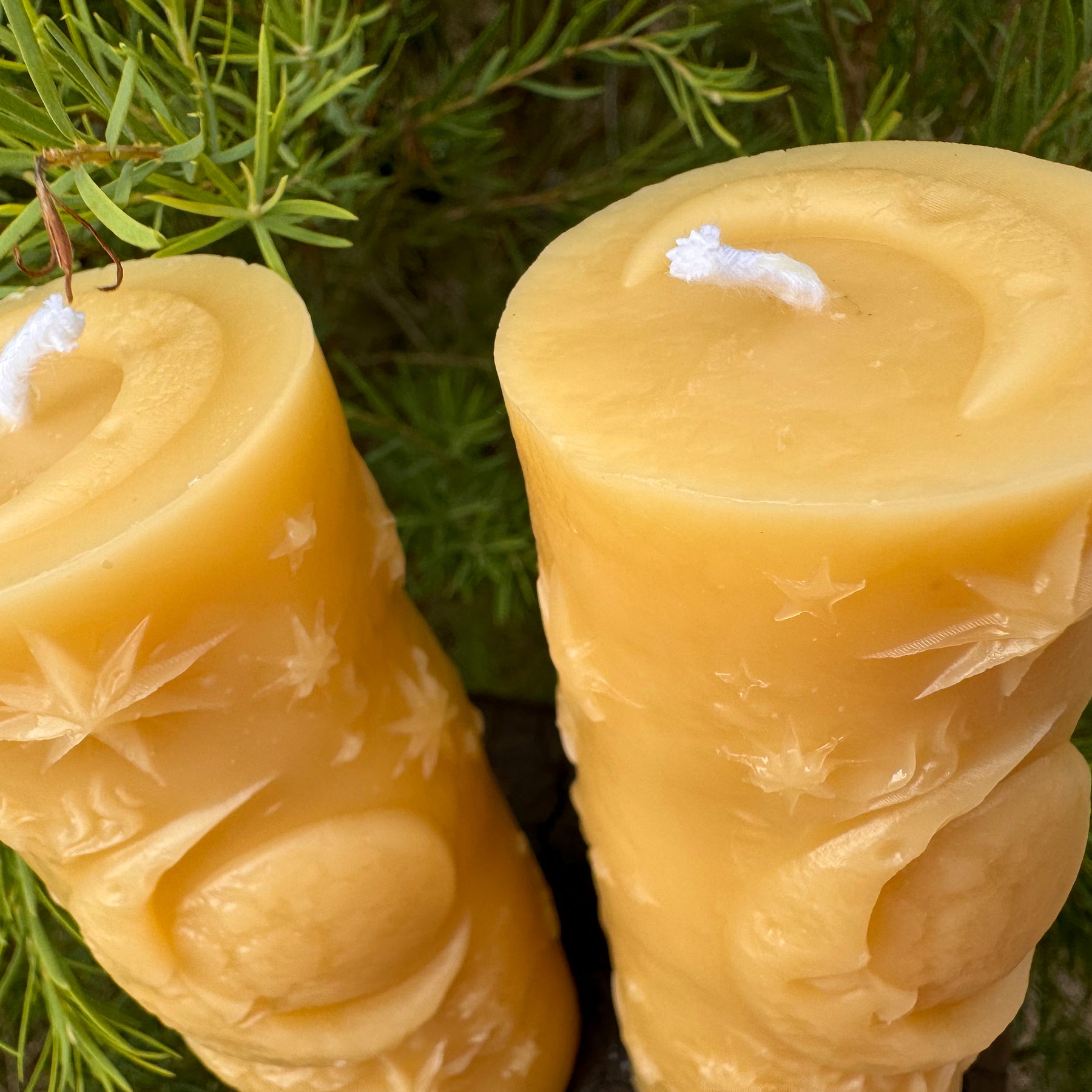 Stars & Moon Beeswax Candle