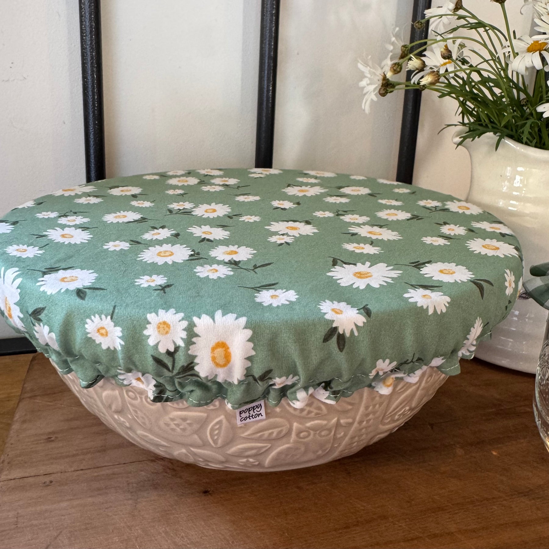 Reversible Daisy Bowl & Jar Covers – Handmade in Tasmania