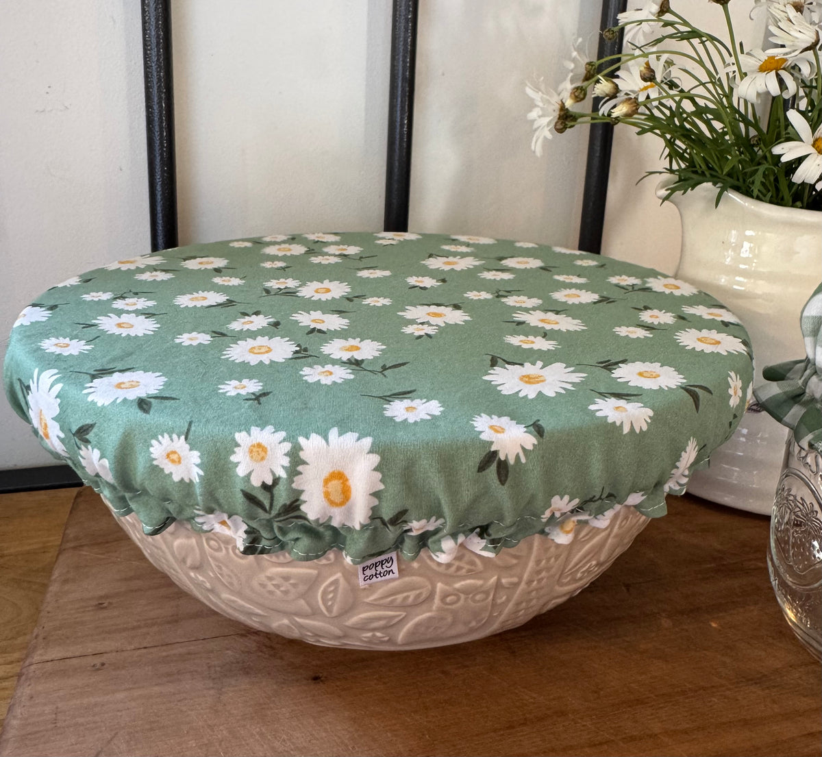 Reversible Daisy Bowl & Jar Covers – Handmade in Tasmania