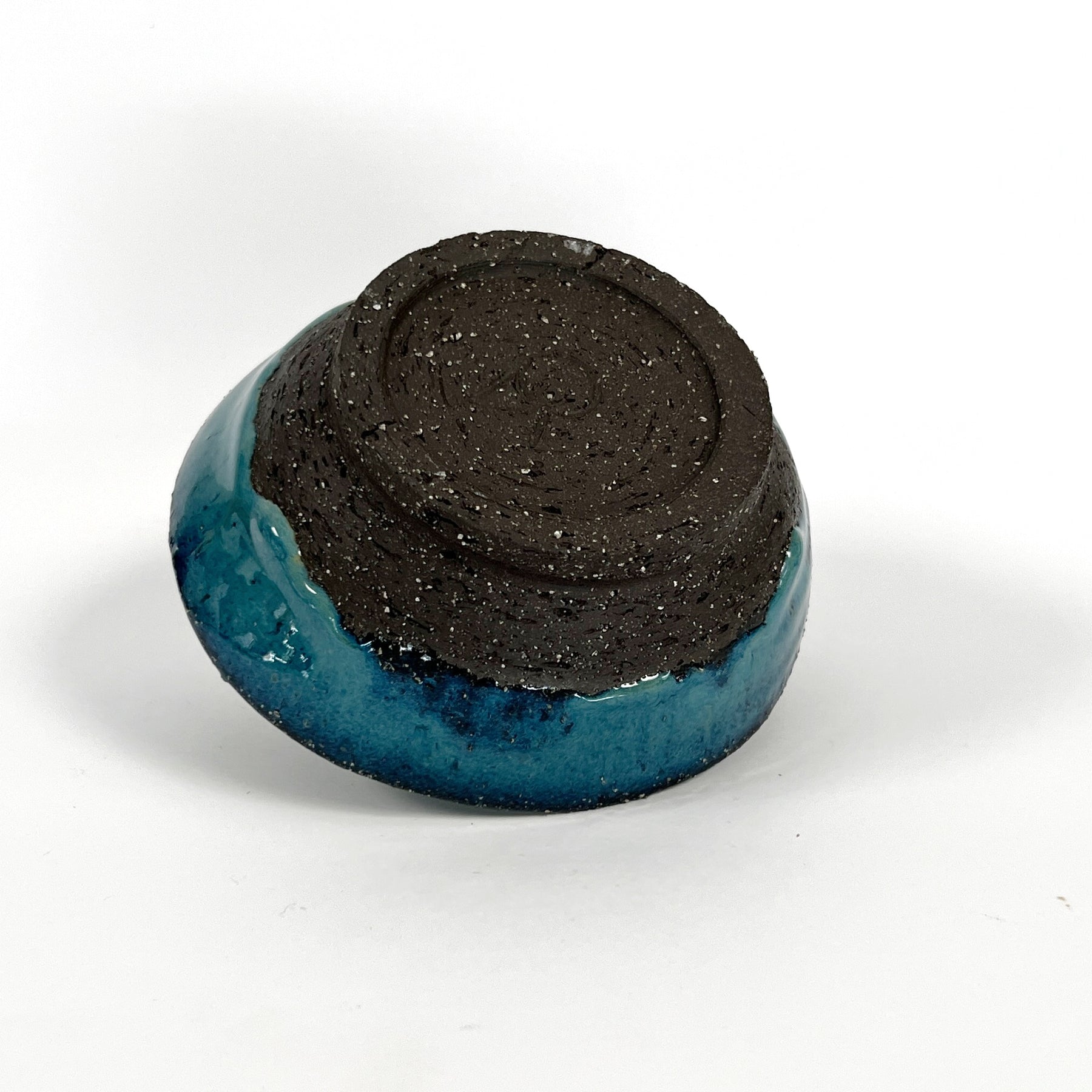 'Terra' wheel thrown bowl with ocean glaze