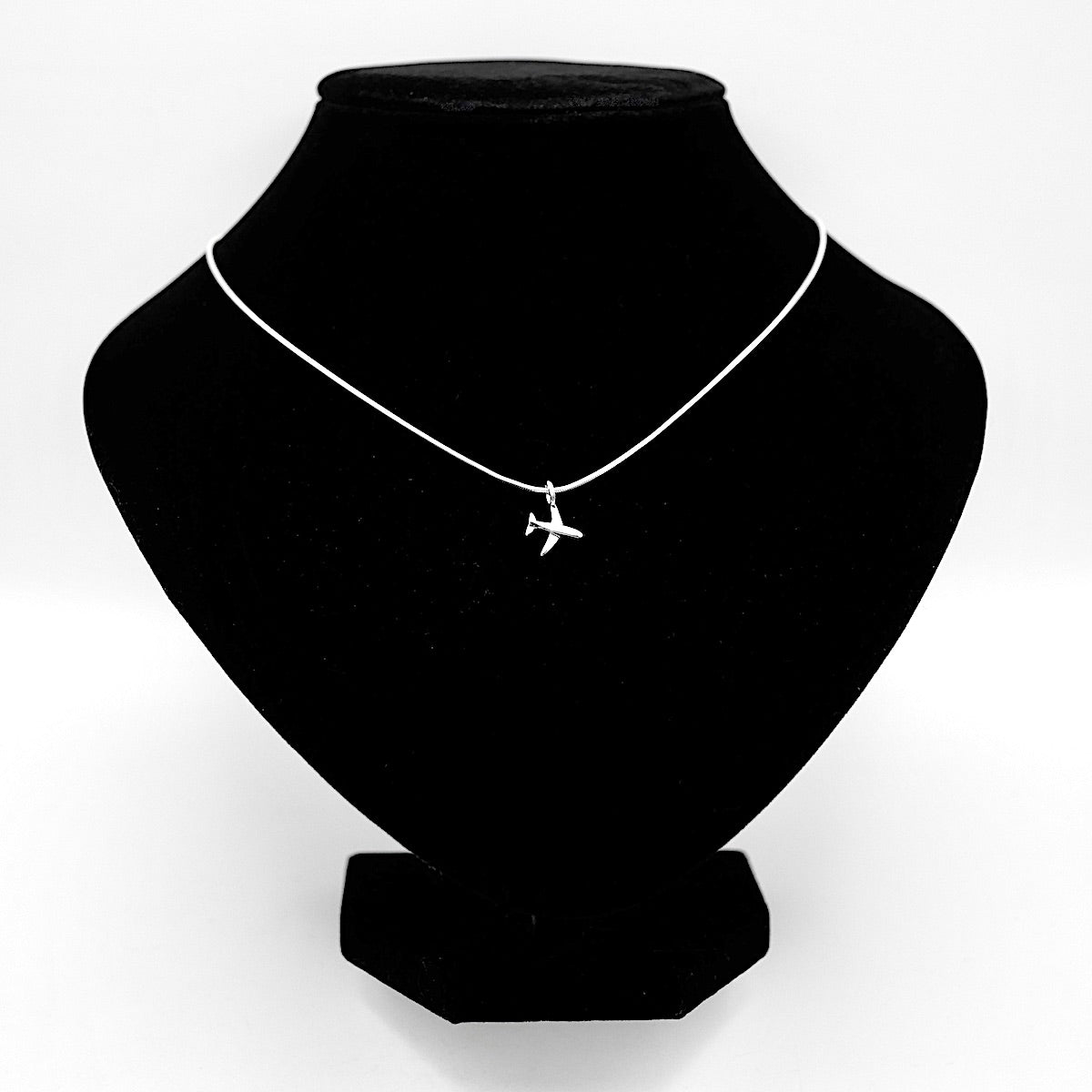 Tiny Plane - Handmade Sterling Silver Aeroplane Pendant with Chain