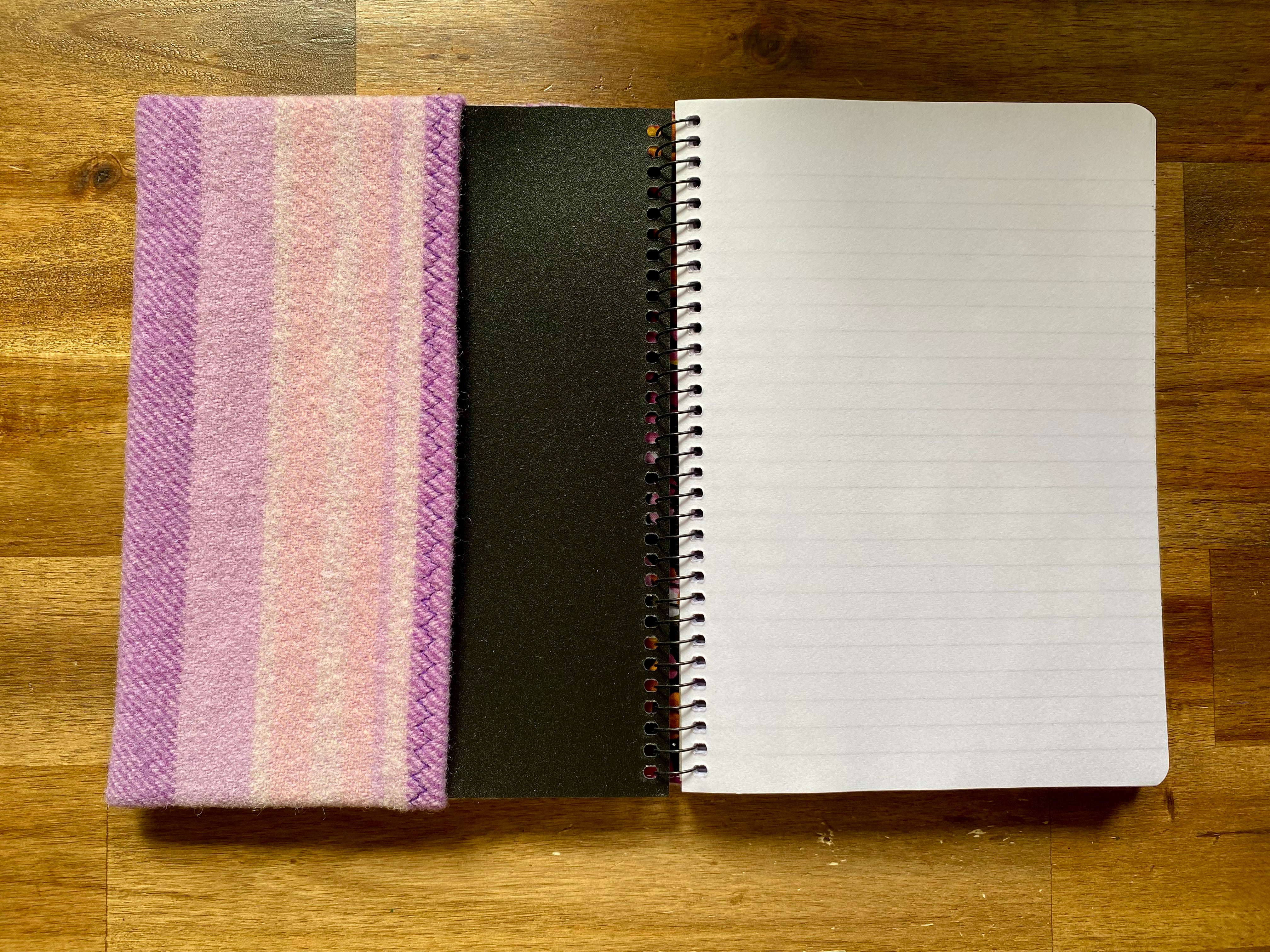 A5 Upcycled Notebook Vintage Caravan - Purple